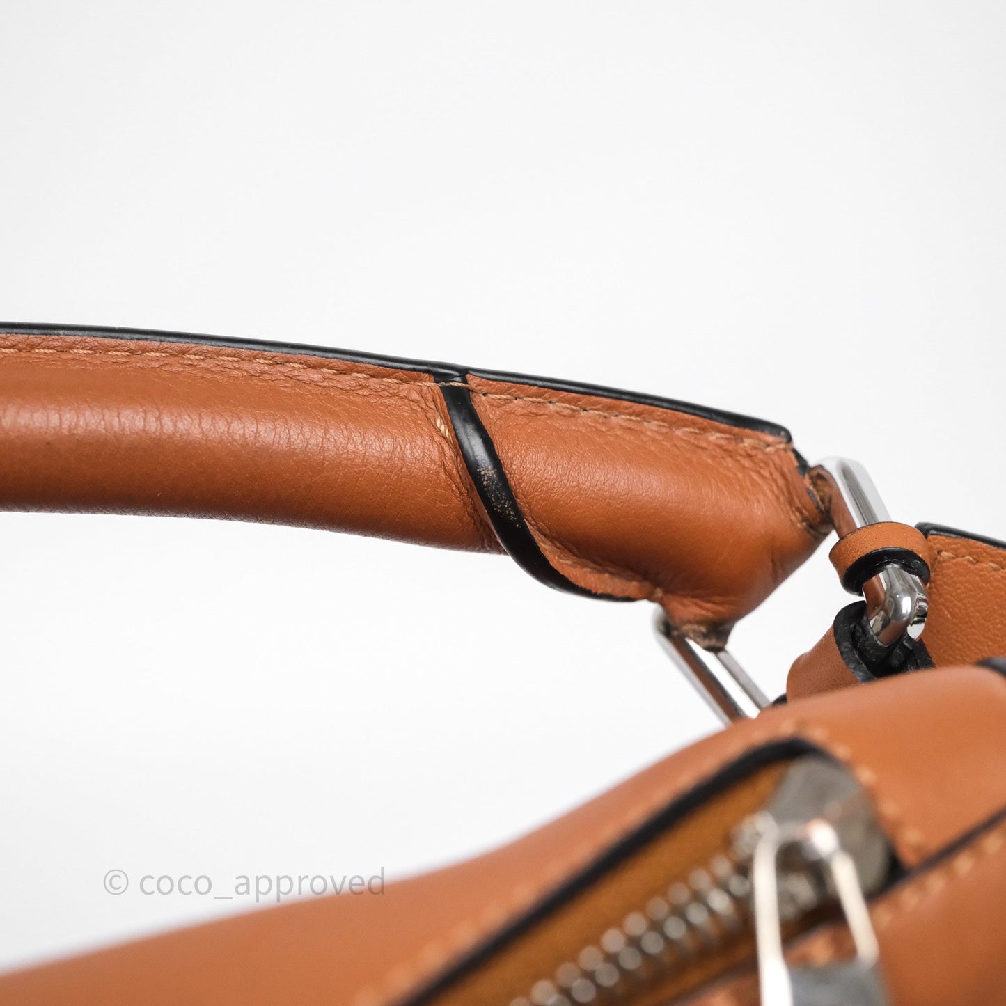 Loewe Medium Puzzle Bag Tan Calfskin Silver Hardware