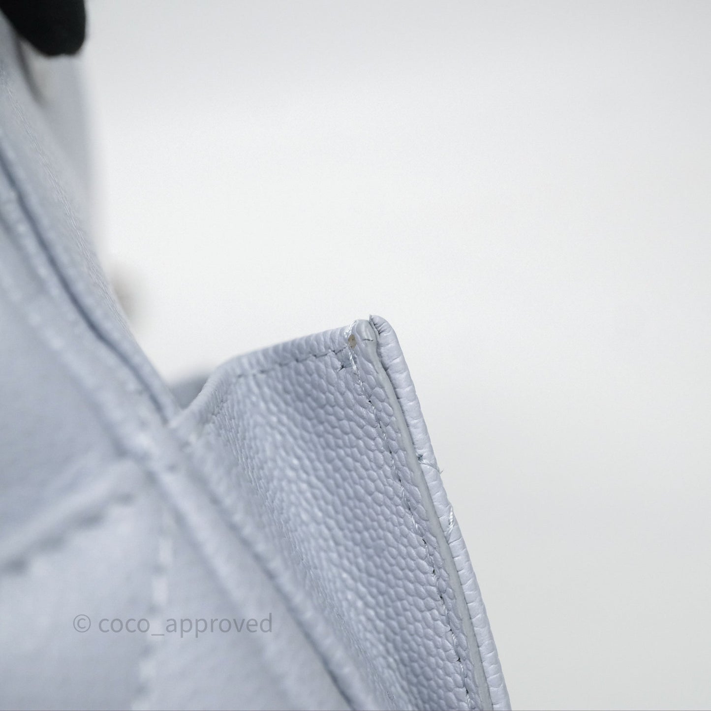 Chanel Classic Mini Backpack Light Blue Grey Caviar Silver Hardware
