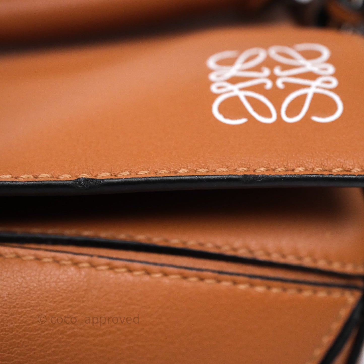 Loewe Medium Puzzle Bag Tan Calfskin Silver Hardware