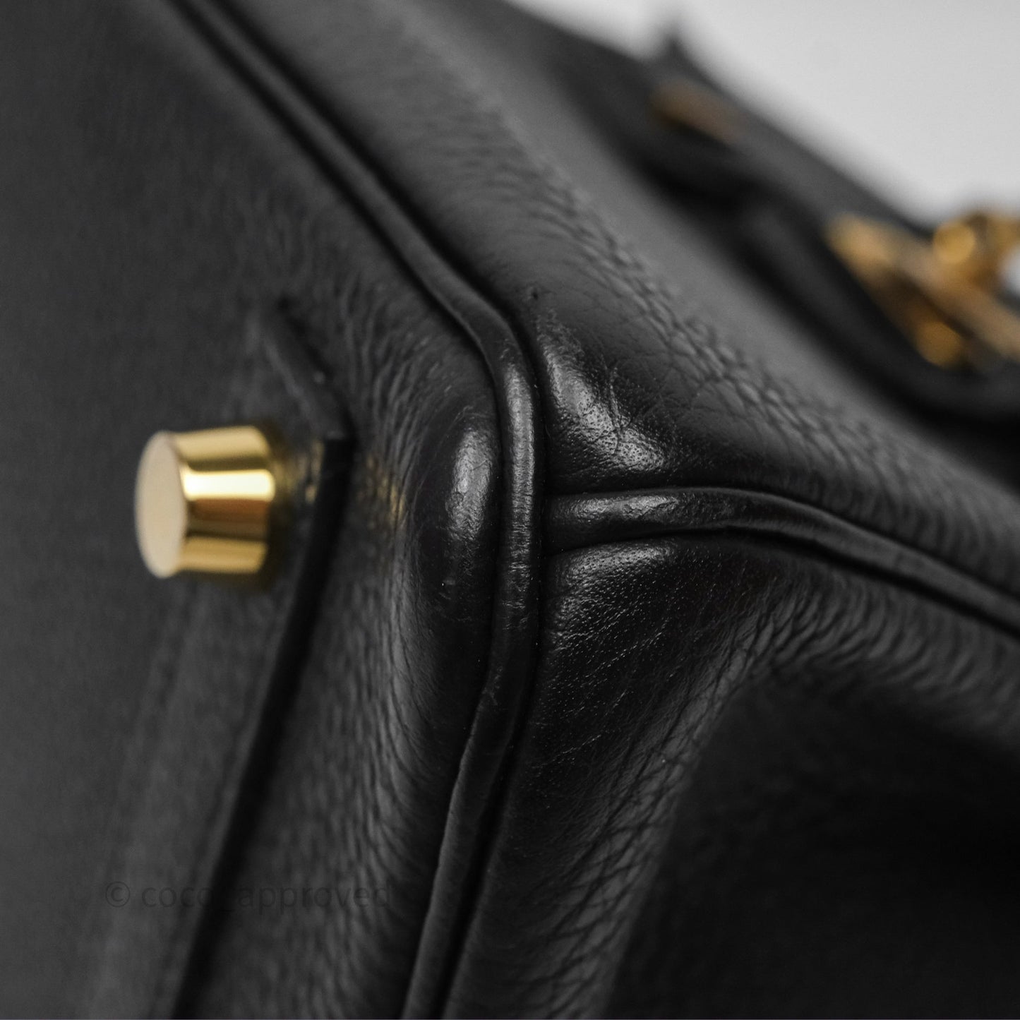 Hermes Birkin 25 Black Togo Gold Hardware