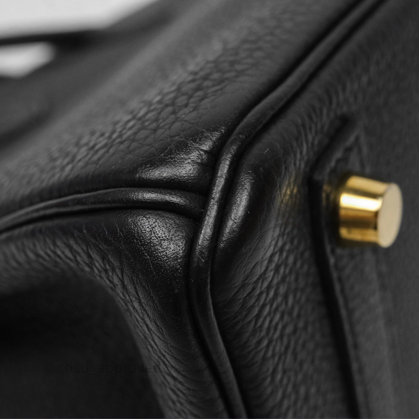 Hermes Birkin 25 Black Togo Gold Hardware