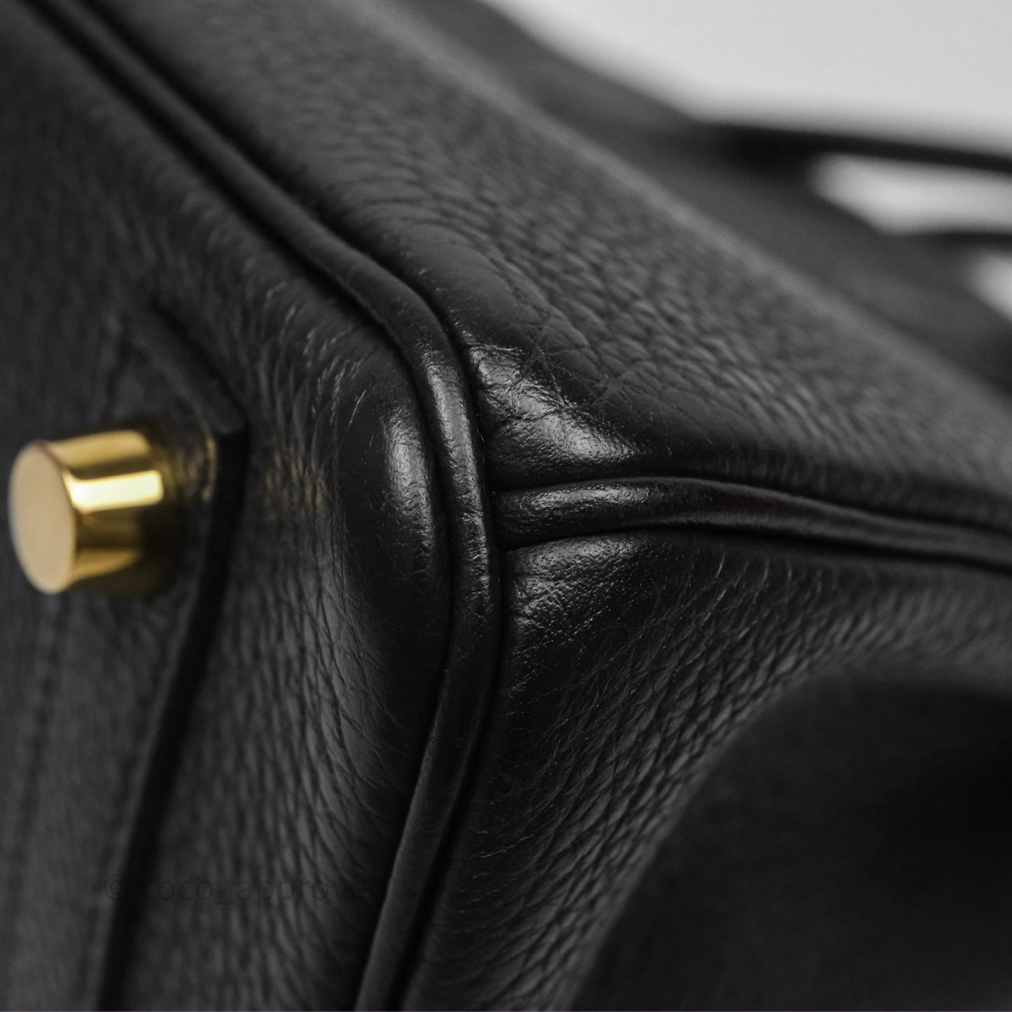Hermes Birkin 25 Black Togo Gold Hardware
