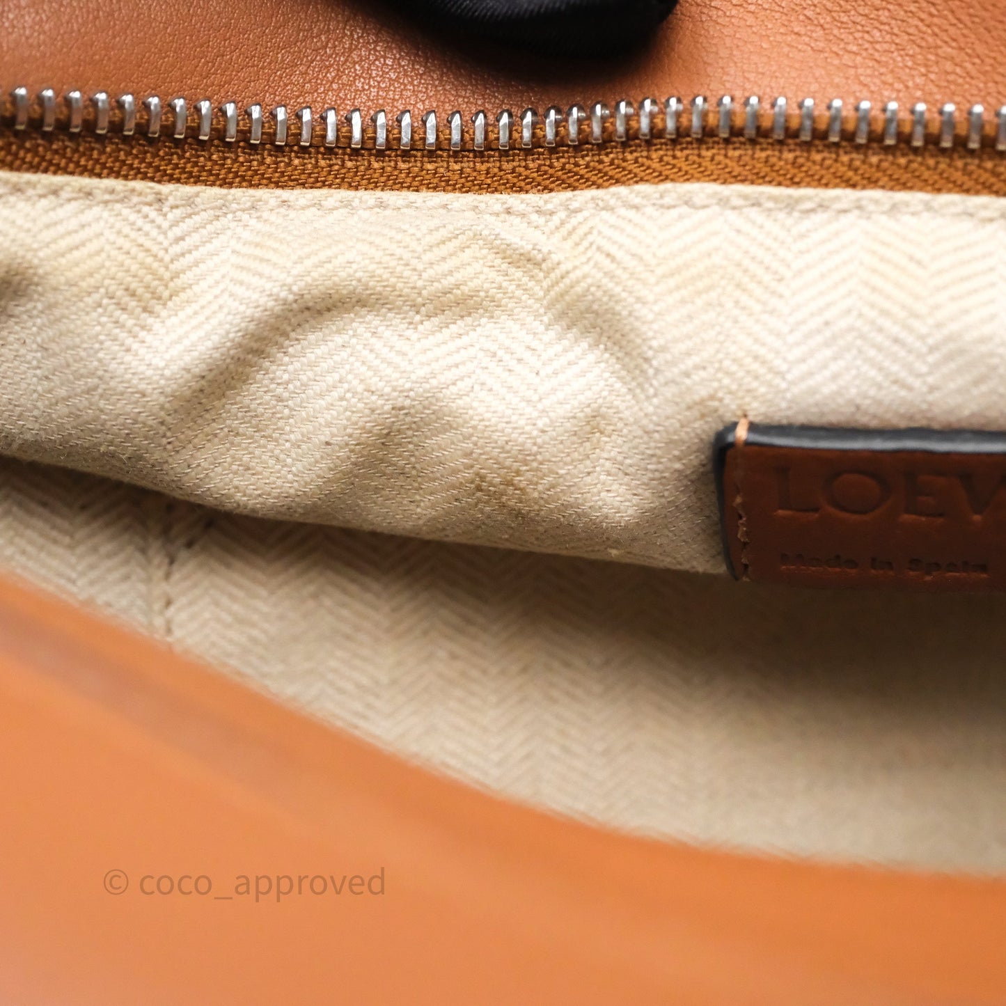 Loewe Medium Puzzle Bag Tan Calfskin Silver Hardware
