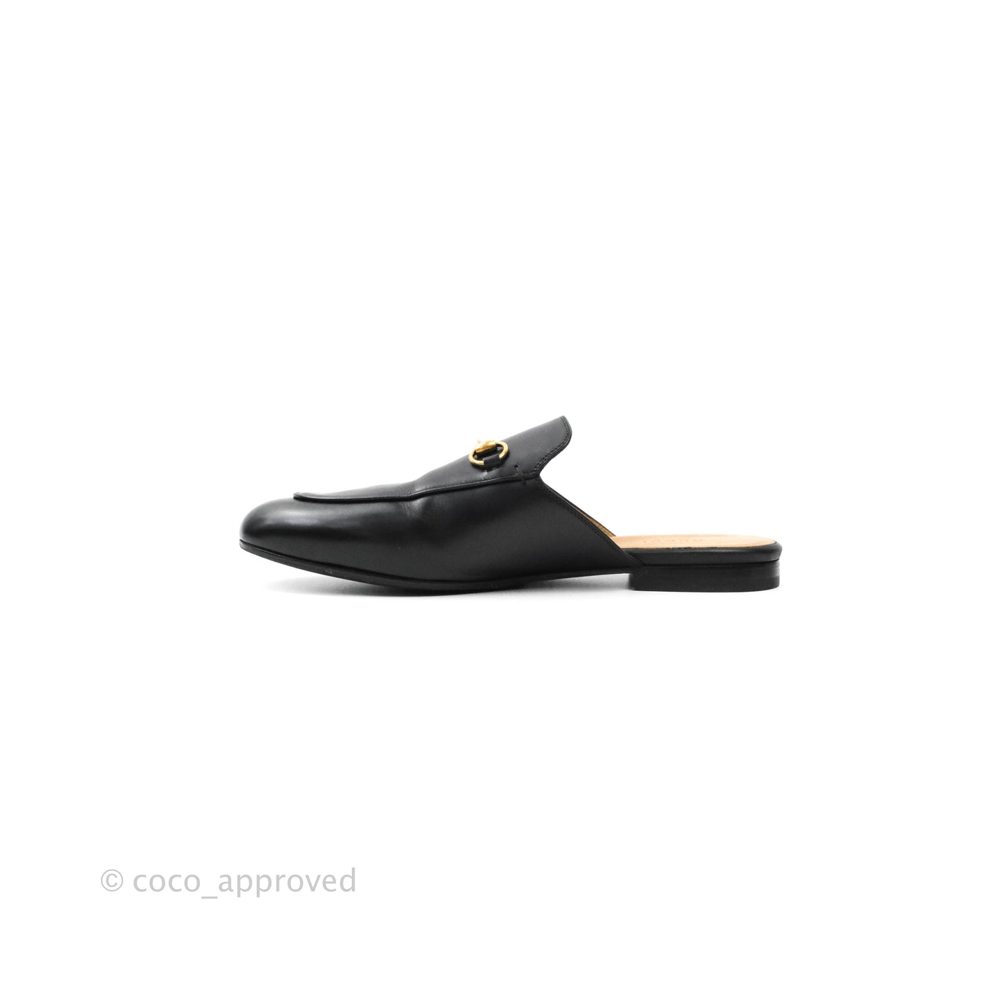 Gucci Princetown Black Leather Slippers Size 40