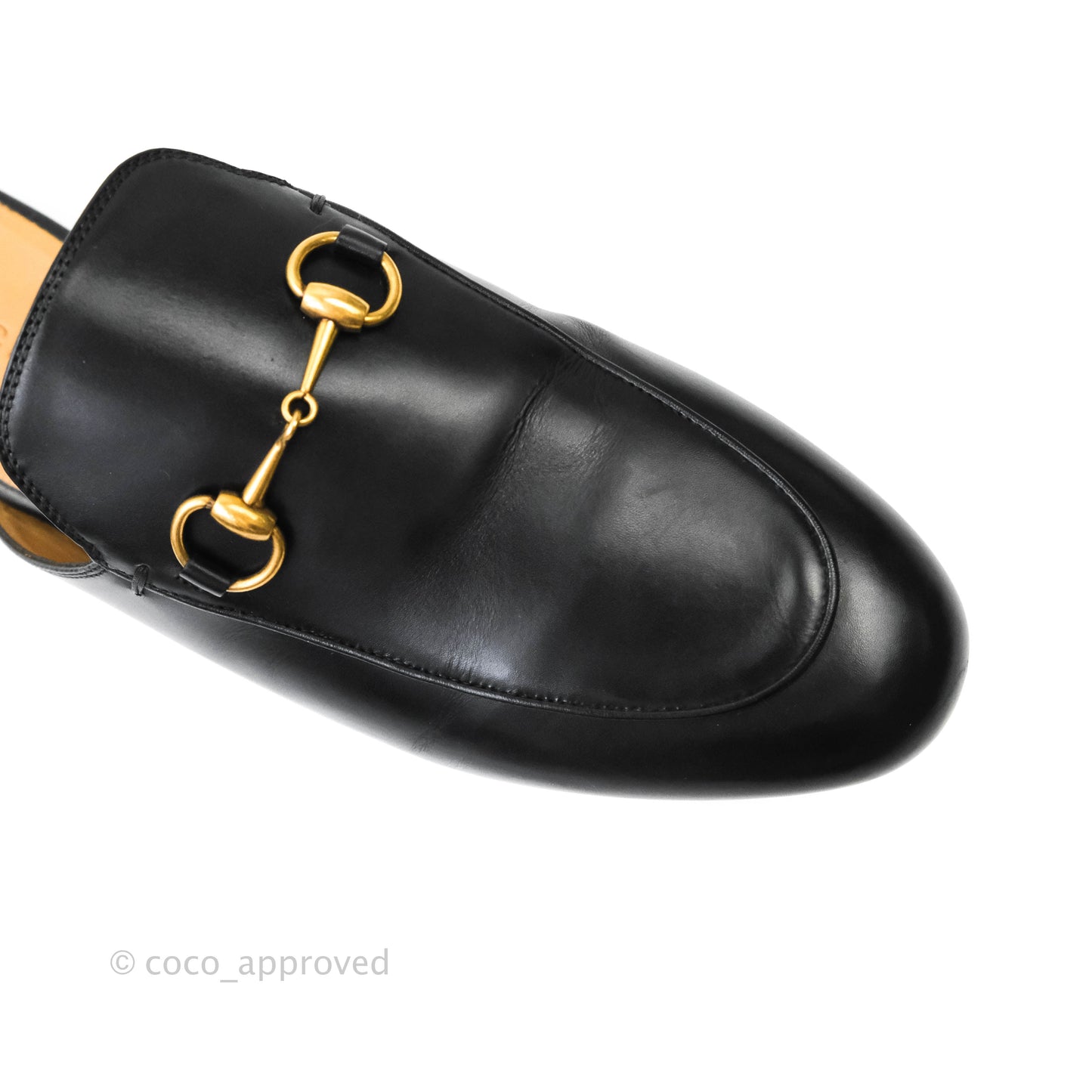 Gucci Princetown Black Leather Slippers Size 40
