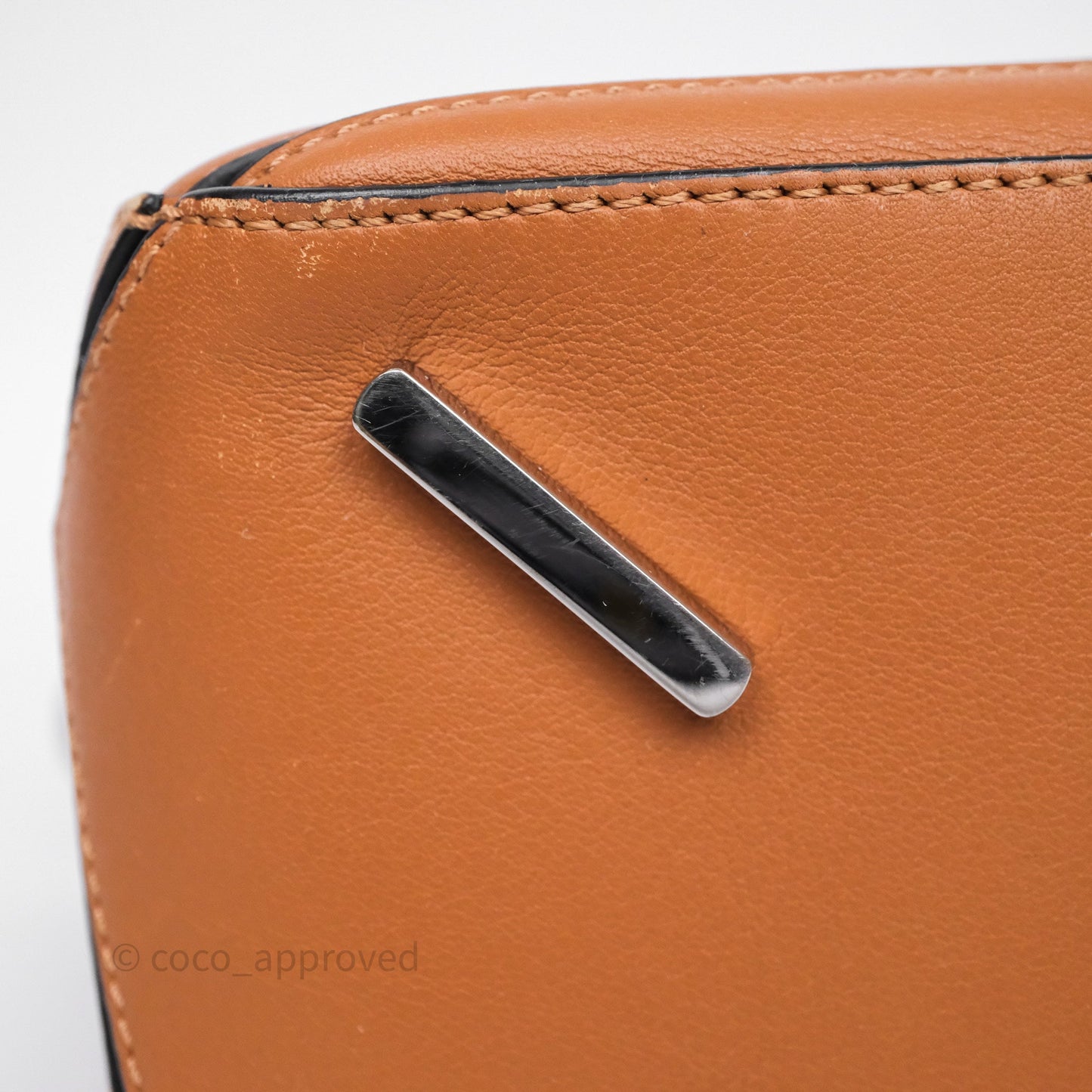Loewe Medium Puzzle Bag Tan Calfskin Silver Hardware
