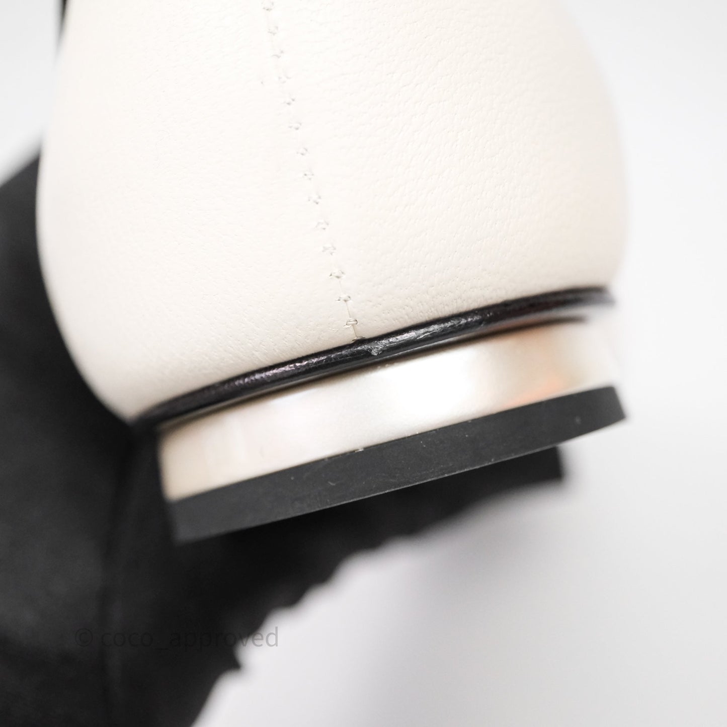 Chanel Mary Janes Flats White/Black Size 37.5