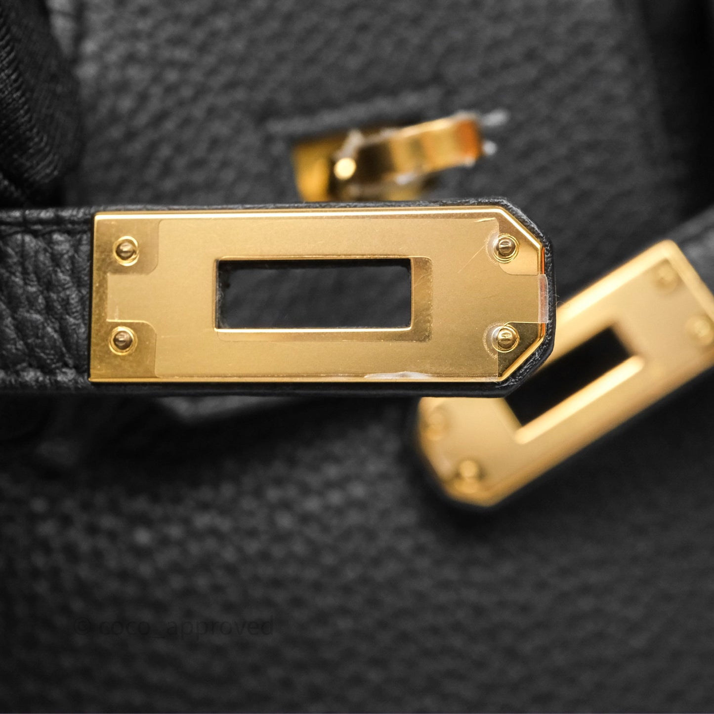 Hermes Birkin 25 Black Togo Gold Hardware