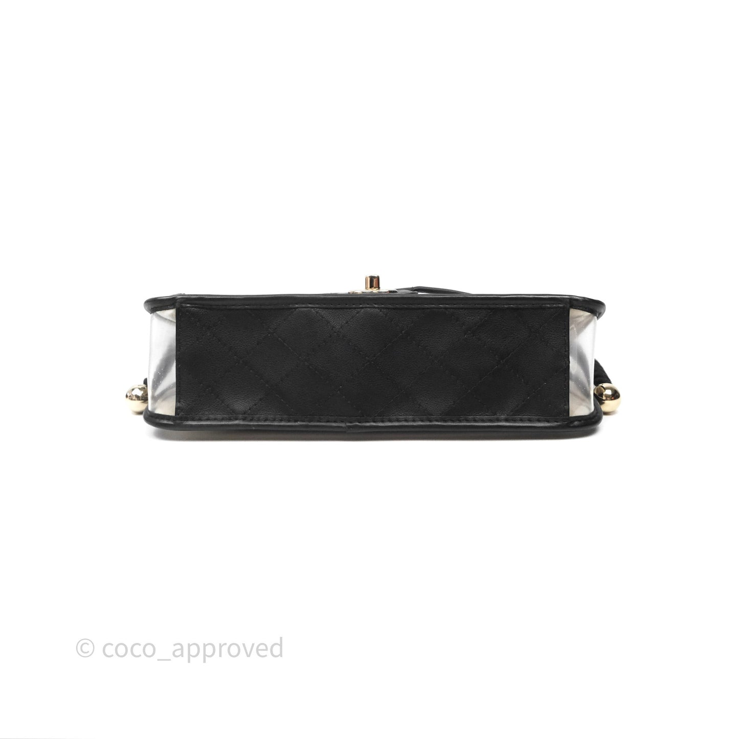 Chanel Medium Sand By The Sea PVC Flap Black Lambskin Gold Hardware