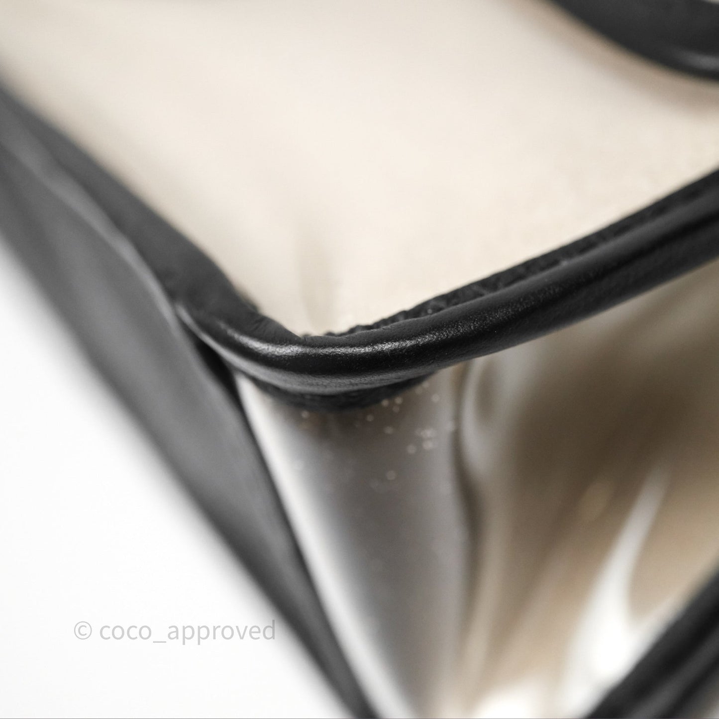 Chanel Medium Sand By The Sea PVC Flap Black Lambskin Gold Hardware