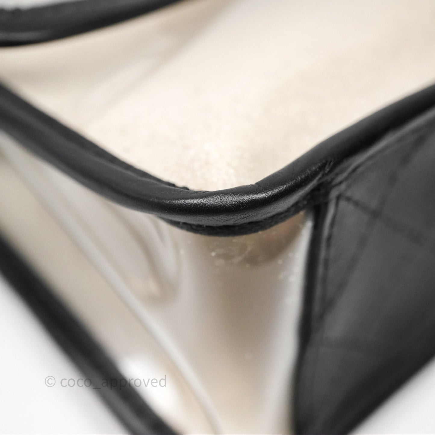 Chanel Medium Sand By The Sea PVC Flap Black Lambskin Gold Hardware