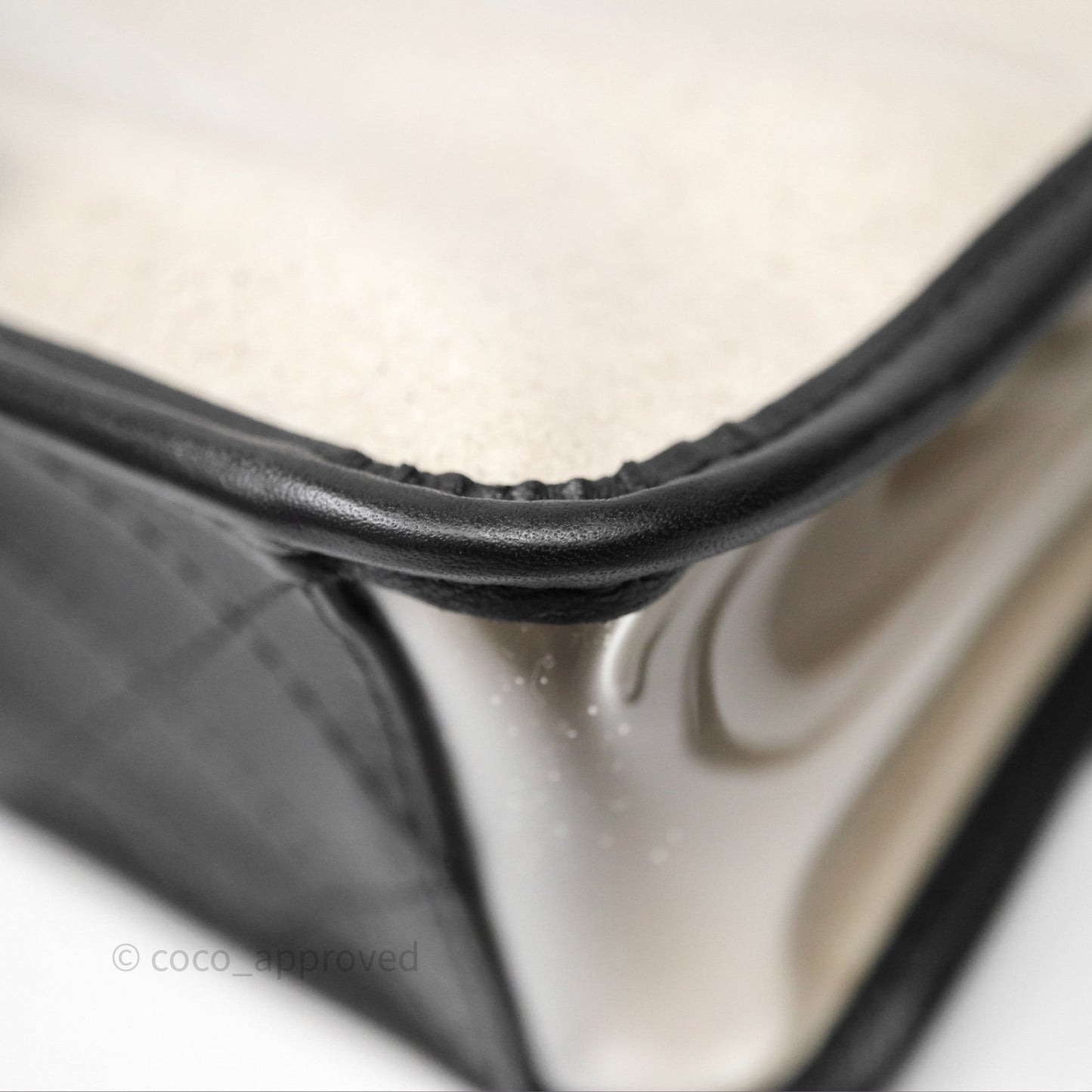 Chanel Medium Sand By The Sea PVC Flap Black Lambskin Gold Hardware