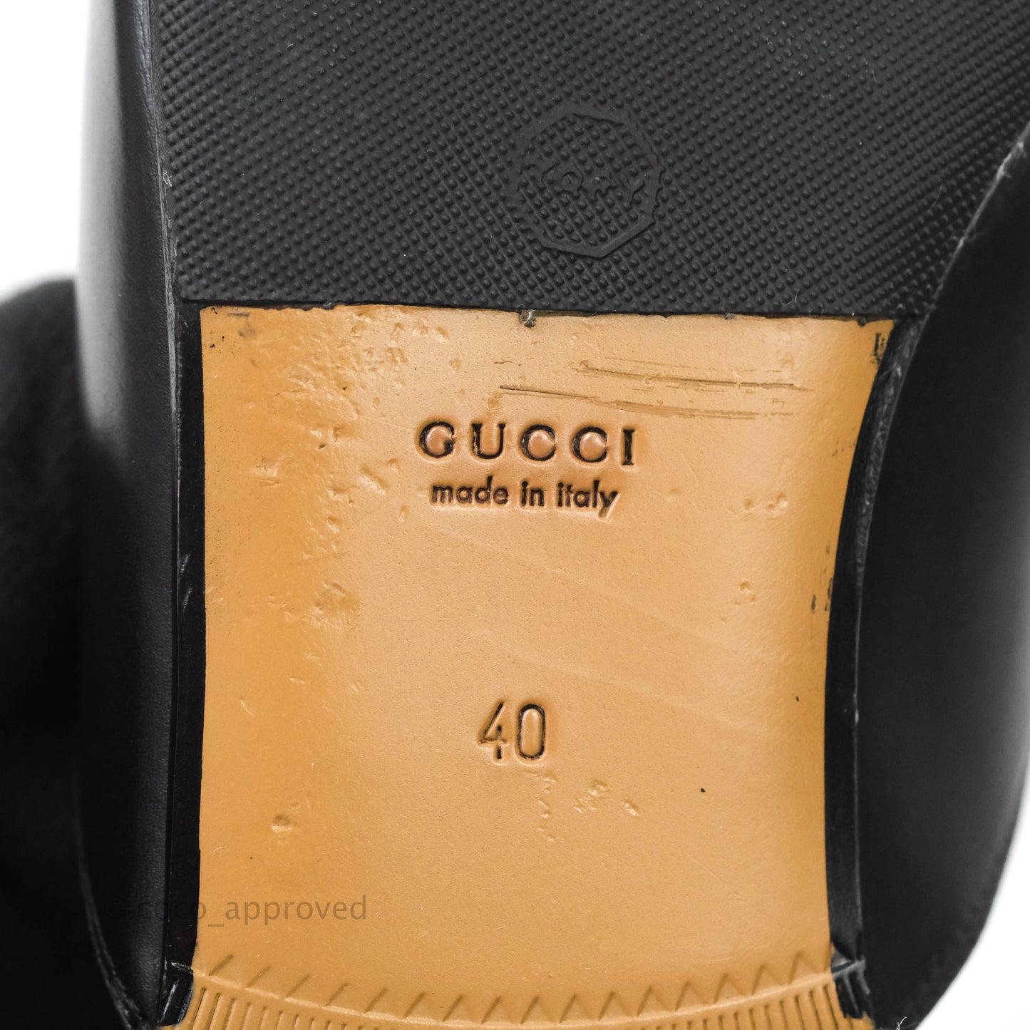 Gucci Princetown Black Leather Slippers Size 40
