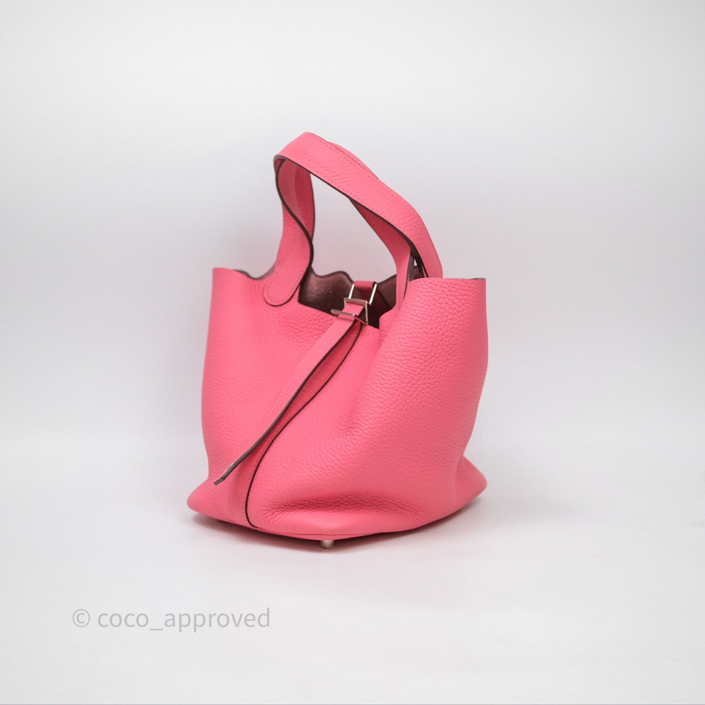 Hermes Picotin 18 Rose Azalee 8W Clemence Palladium Hardware