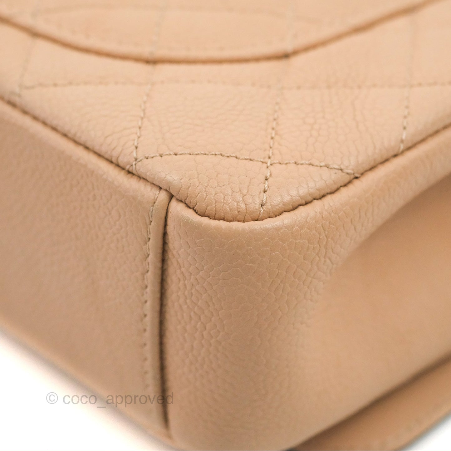 Chanel Quilted Medium CC Filigree Flap Beige Black Caviar