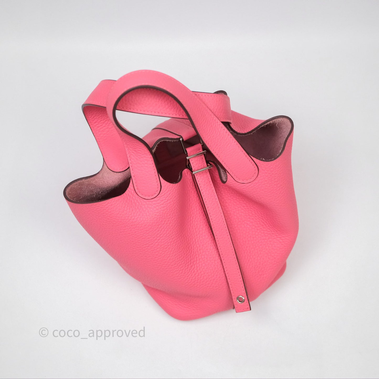 Hermes Picotin 18 Rose Azalee 8W Clemence Palladium Hardware