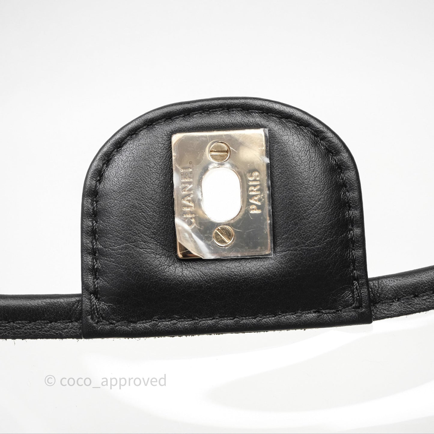 Chanel Medium Sand By The Sea PVC Flap Black Lambskin Gold Hardware