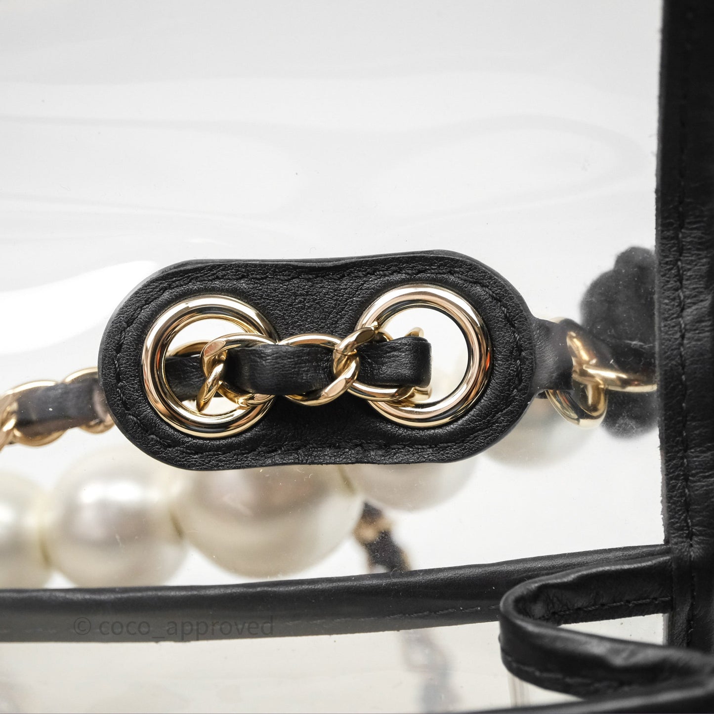 Chanel Medium Sand By The Sea PVC Flap Black Lambskin Gold Hardware