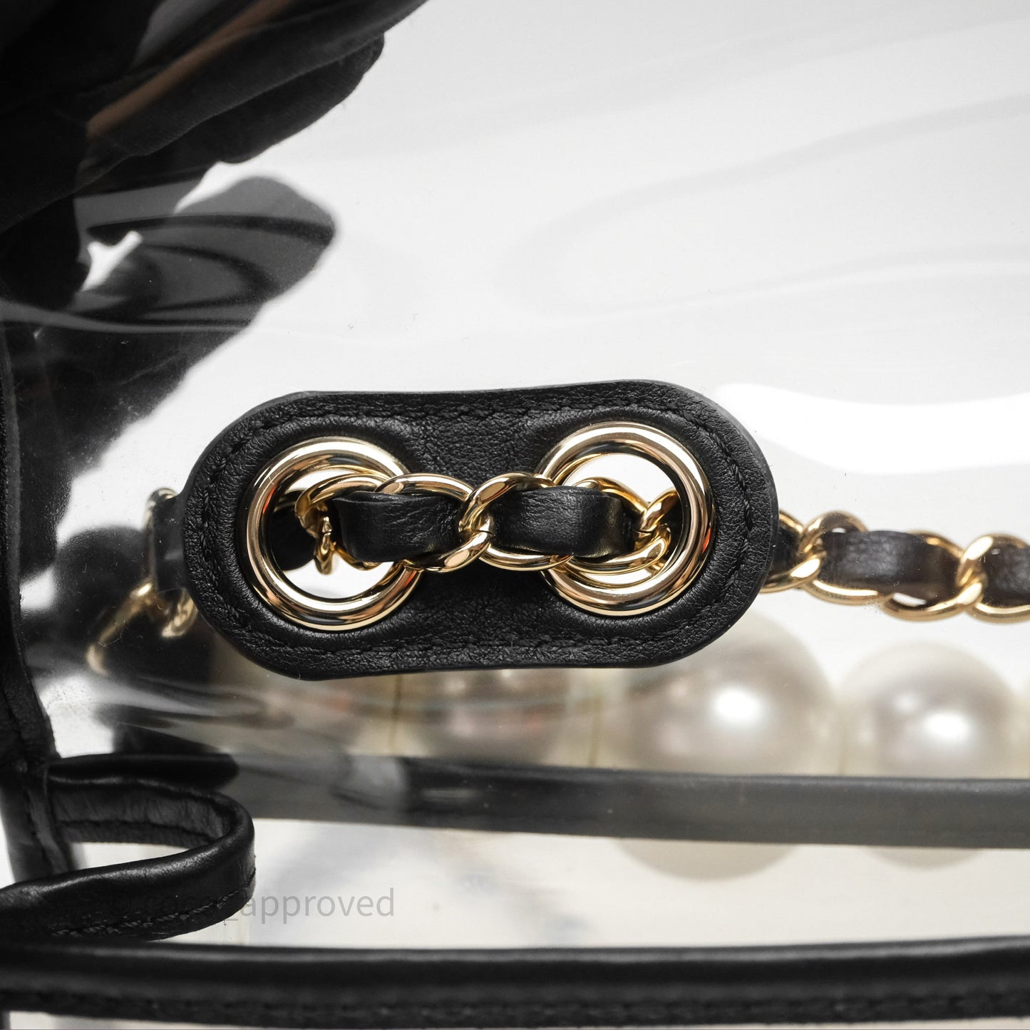 Chanel Medium Sand By The Sea PVC Flap Black Lambskin Gold Hardware