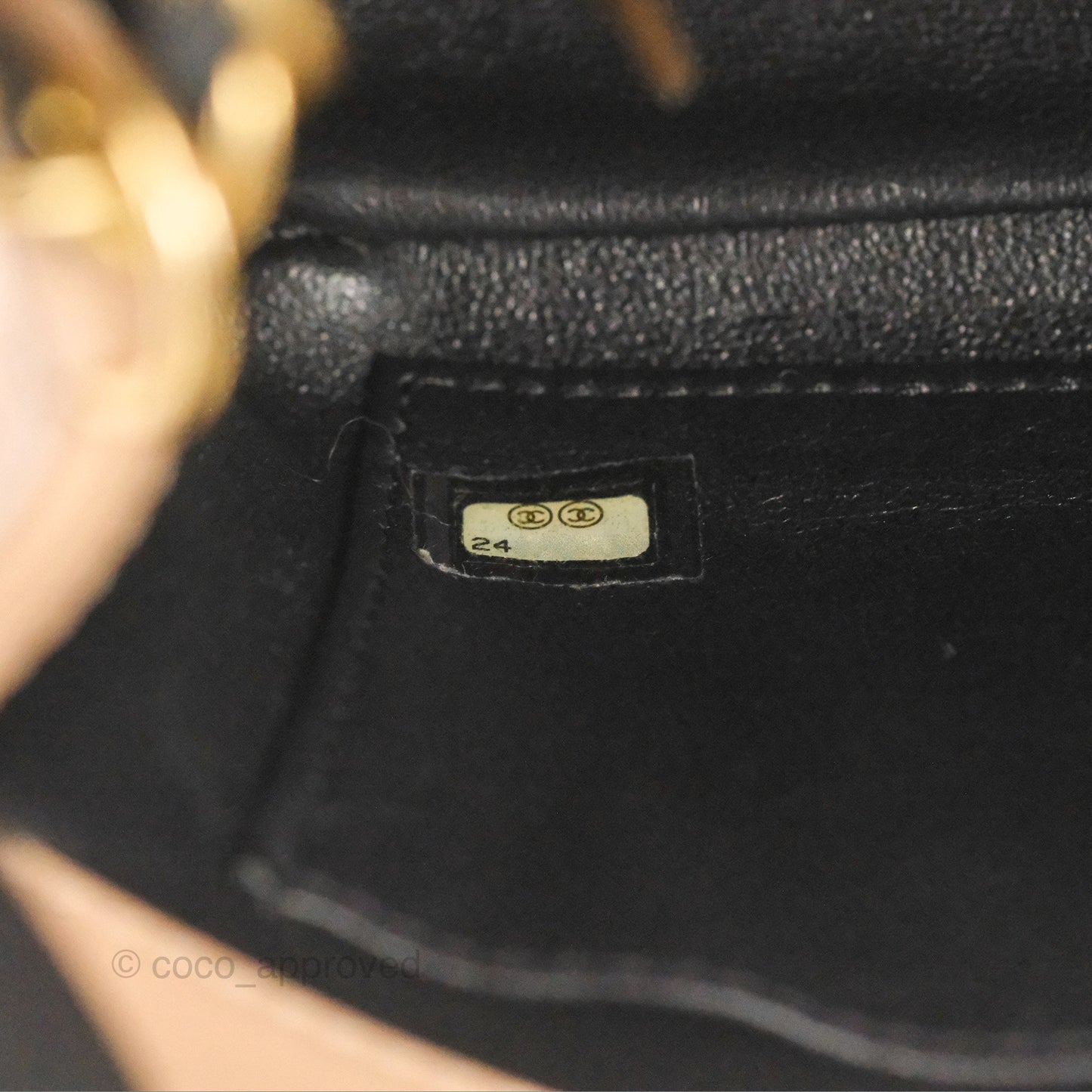 Chanel Quilted Medium CC Filigree Flap Beige Black Caviar