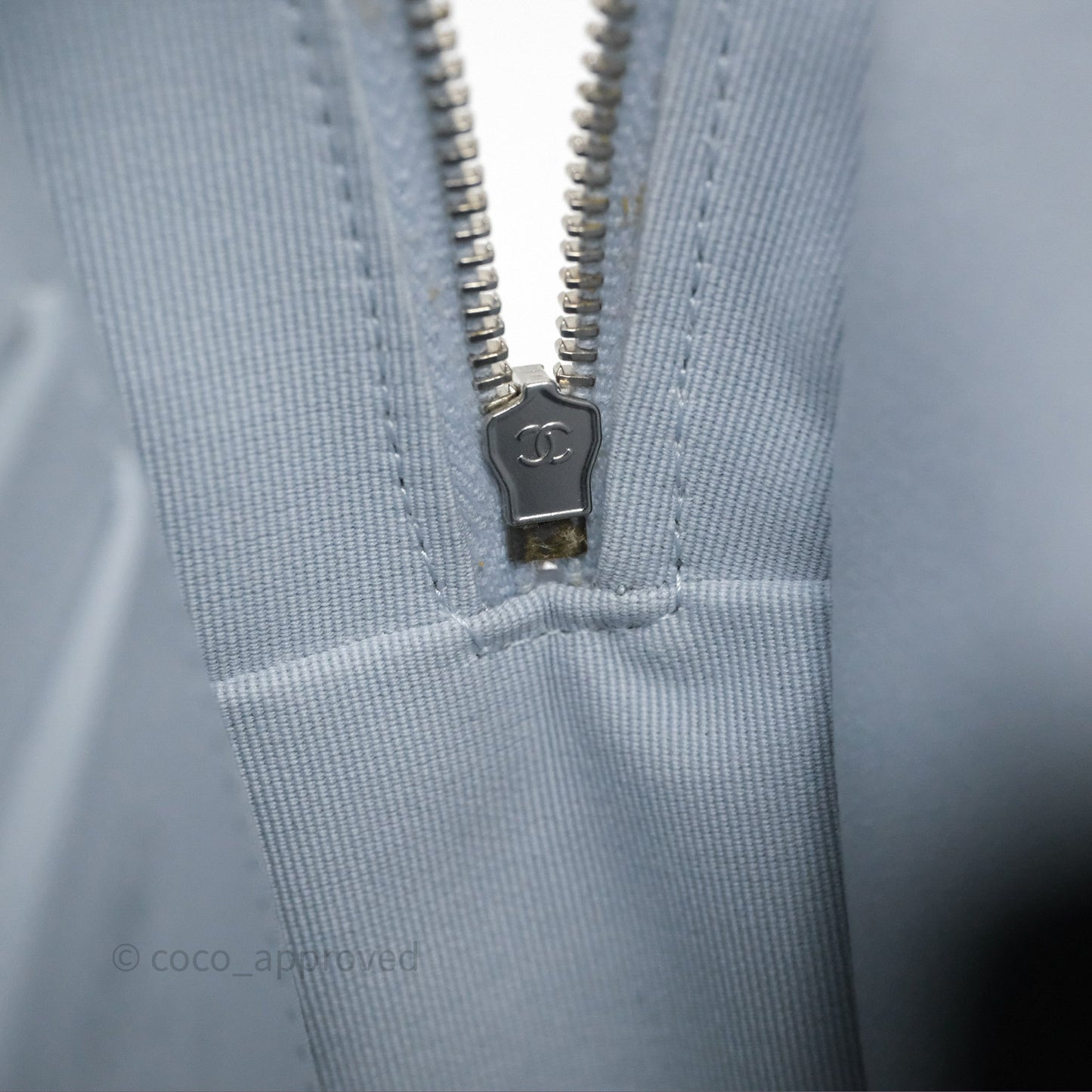 Chanel Classic Mini Backpack Light Blue Grey Caviar Silver Hardware