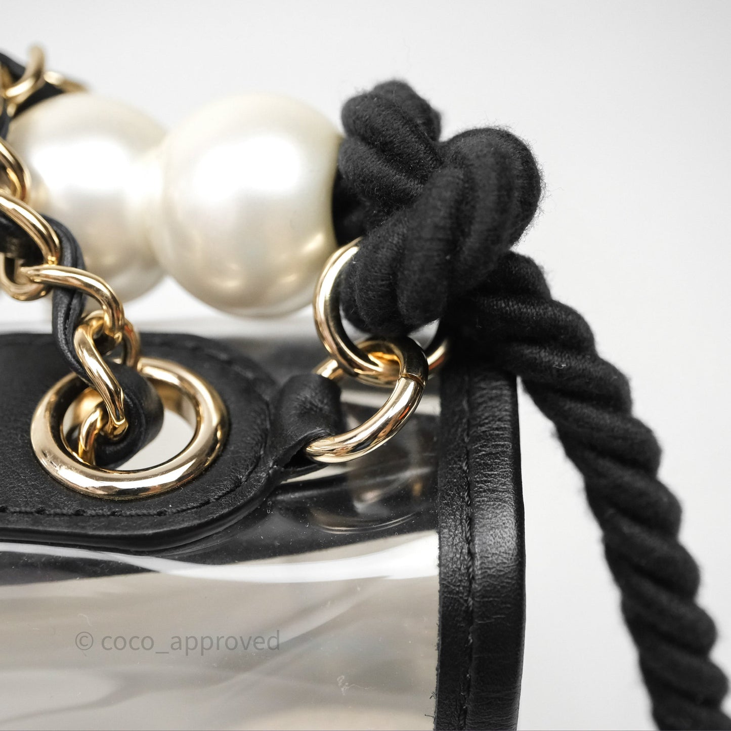 Chanel Medium Sand By The Sea PVC Flap Black Lambskin Gold Hardware