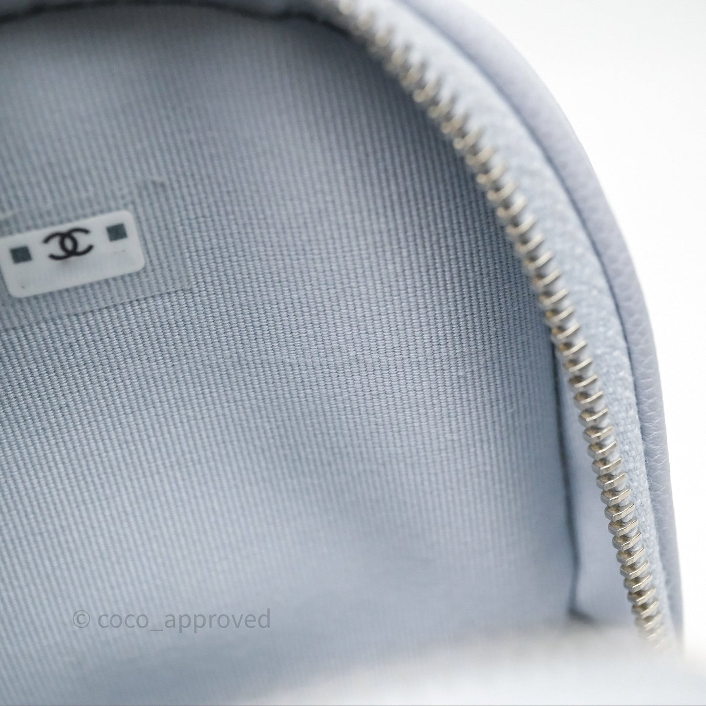 Chanel Classic Mini Backpack Light Blue Grey Caviar Silver Hardware