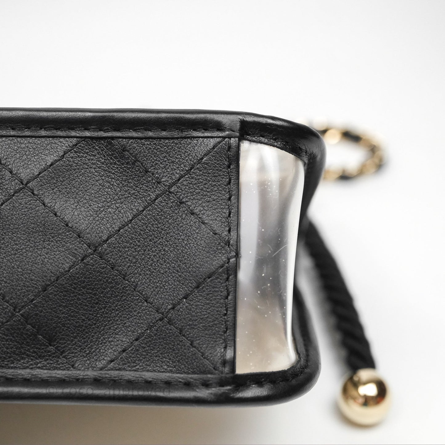 Chanel Medium Sand By The Sea PVC Flap Black Lambskin Gold Hardware