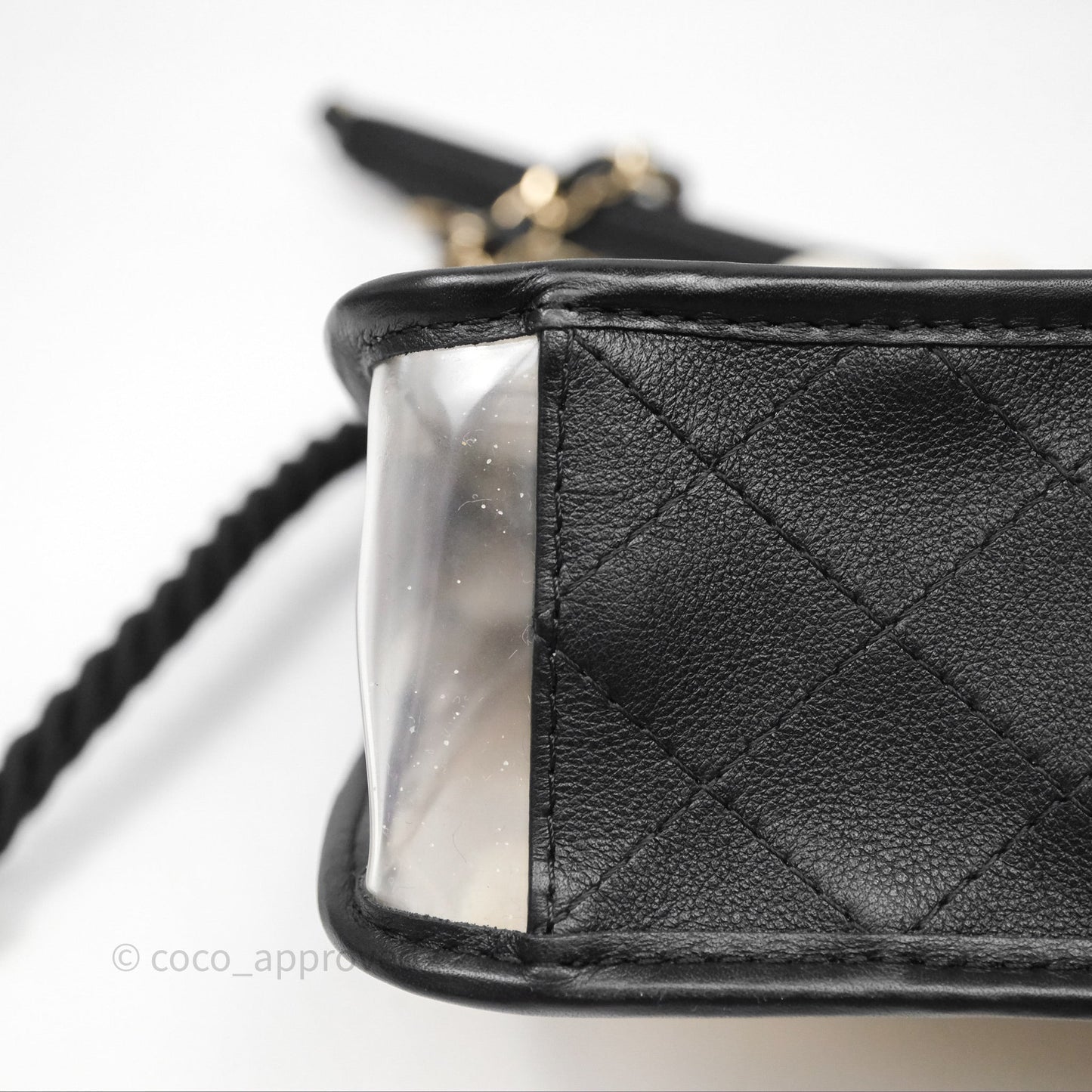 Chanel Medium Sand By The Sea PVC Flap Black Lambskin Gold Hardware