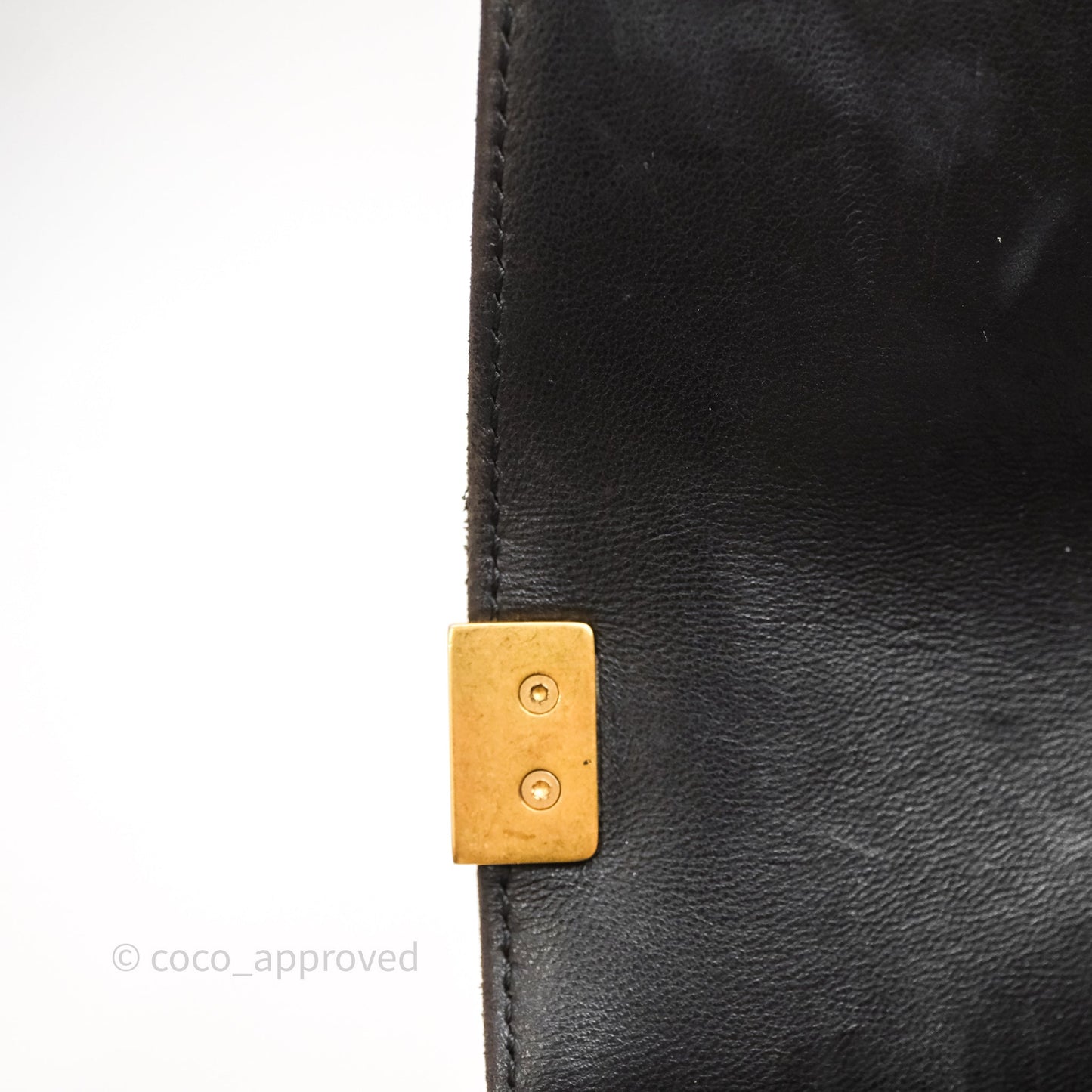 Chanel Medium Boy Quilted Black Lambskin Aged Gold Hardware