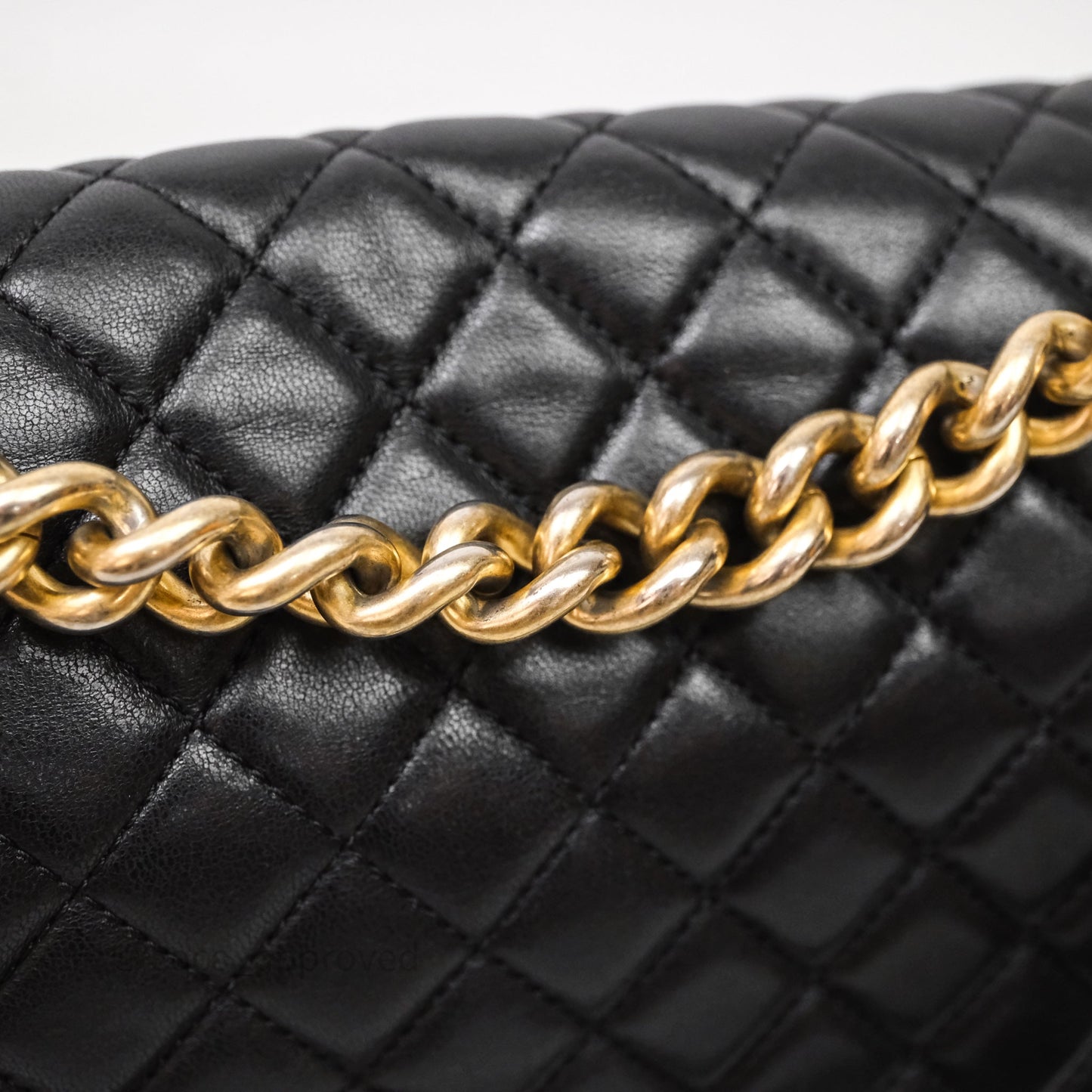 Chanel Medium Boy Quilted Black Lambskin Aged Gold Hardware