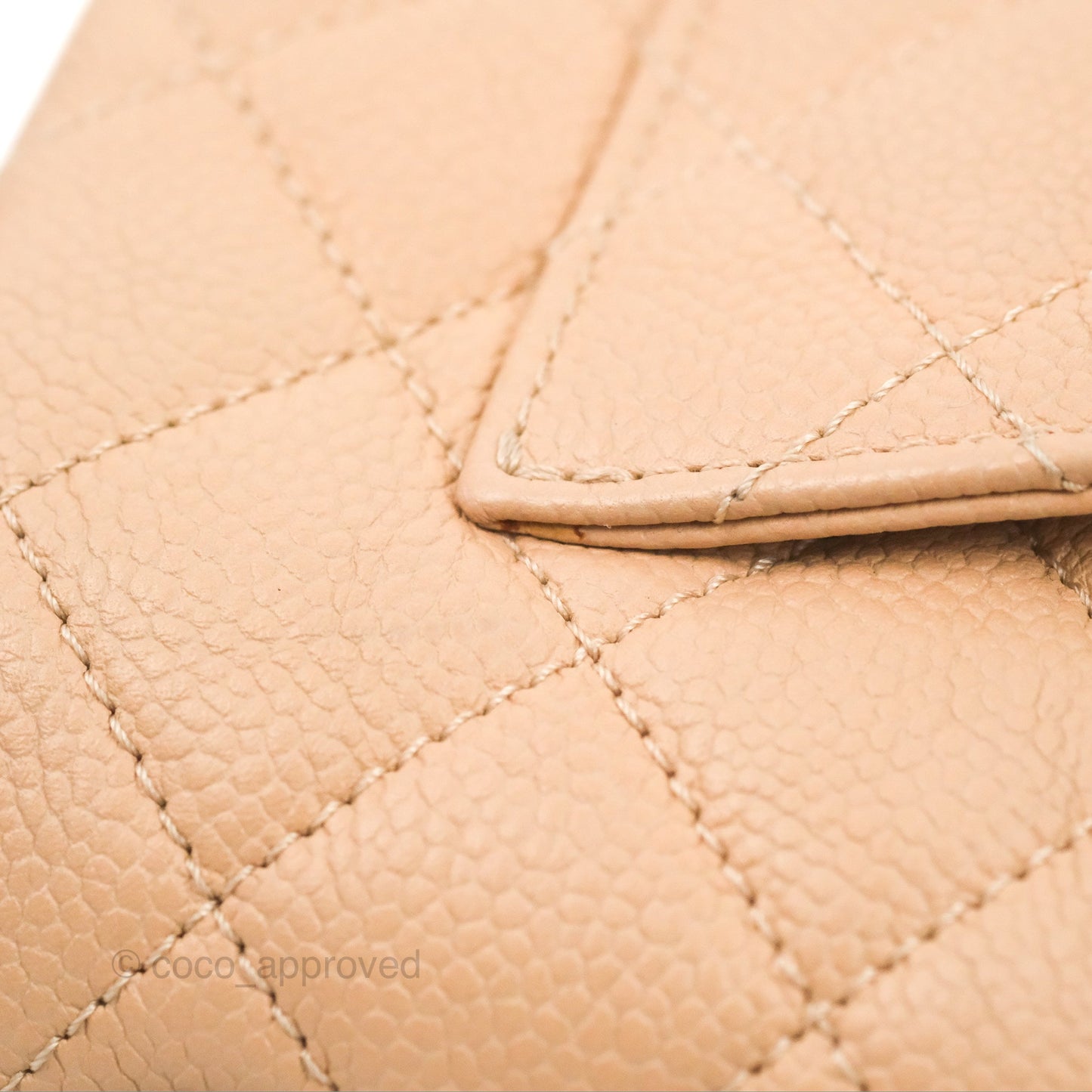 Chanel Quilted Medium CC Filigree Flap Beige Black Caviar