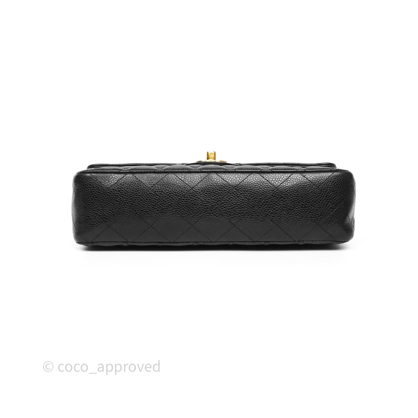 Chanel Classic M/L Medium Flap Quilted Black Caviar Gold Hardware