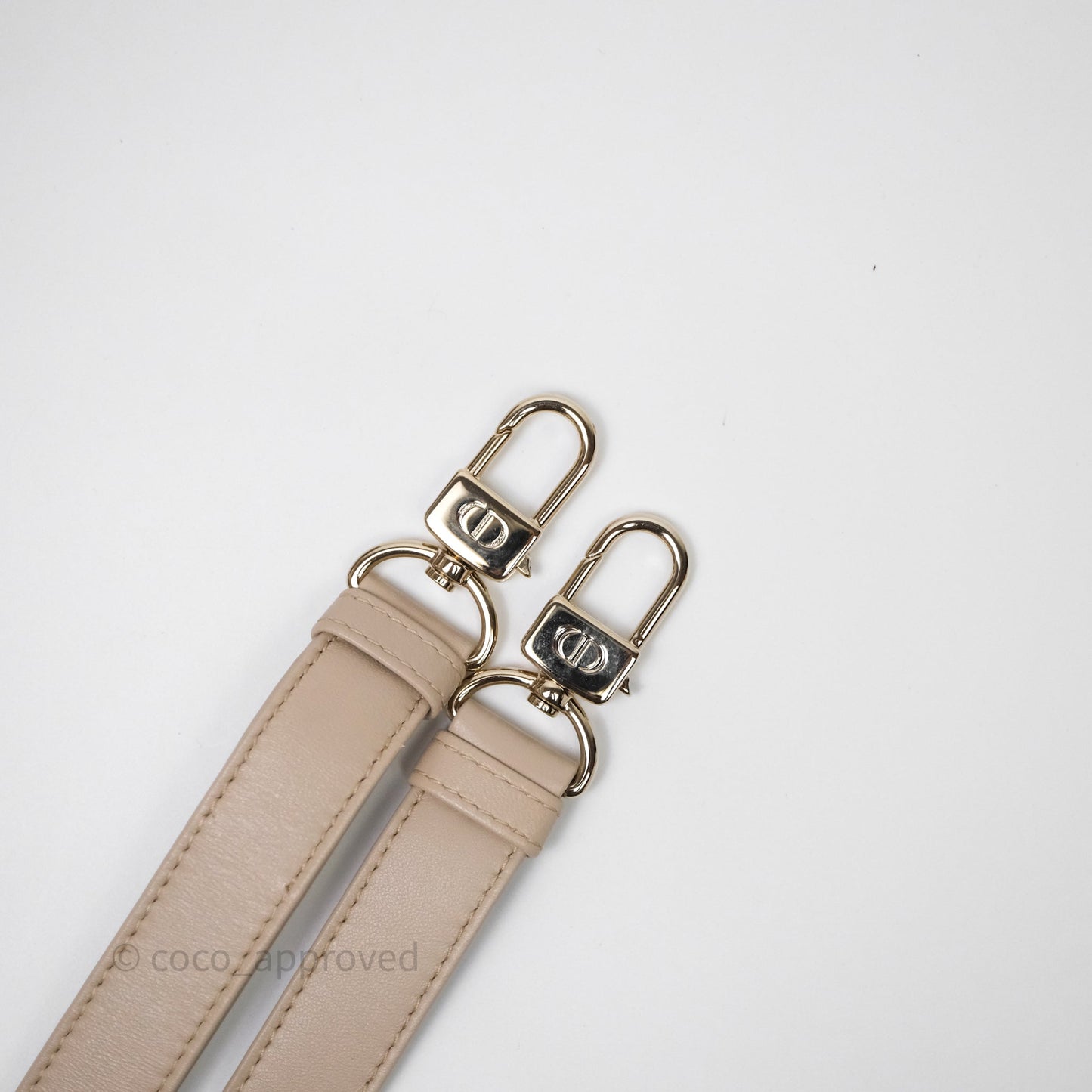 Christian Dior Small Lady D-Joy Powder Beige Cannage Lambskin Gold Hardware