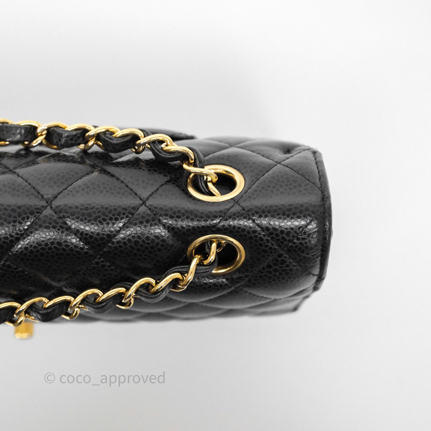 Chanel Classic M/L Medium Flap Quilted Black Caviar Gold Hardware