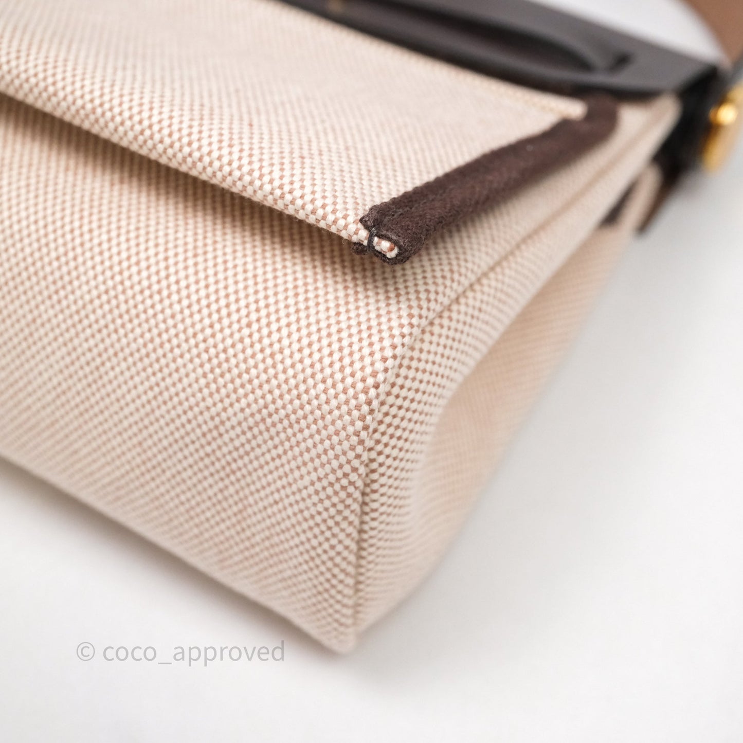 Hermès Herbag Zip 20 Mini Ecru/ Beige Canva Gold Hardware