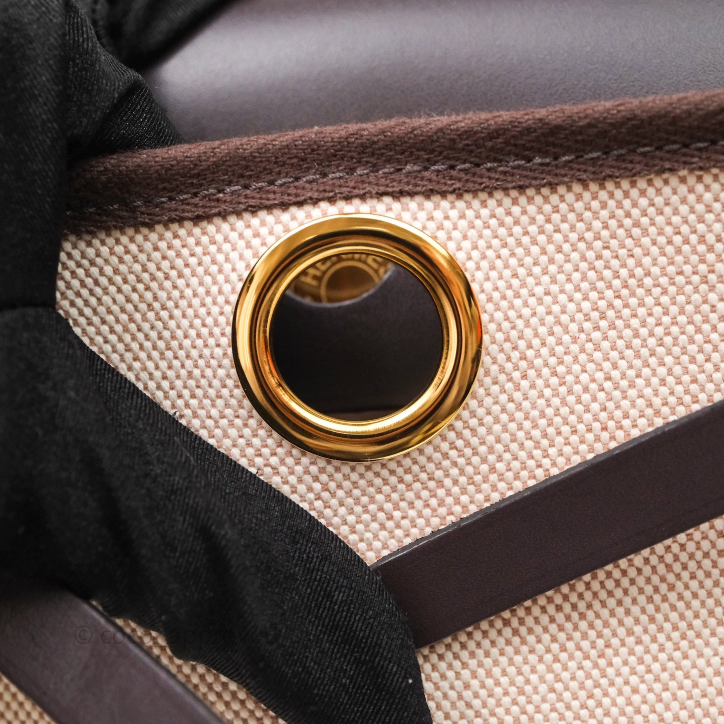 Hermès Herbag Zip 20 Mini Ecru/ Beige Canva Gold Hardware