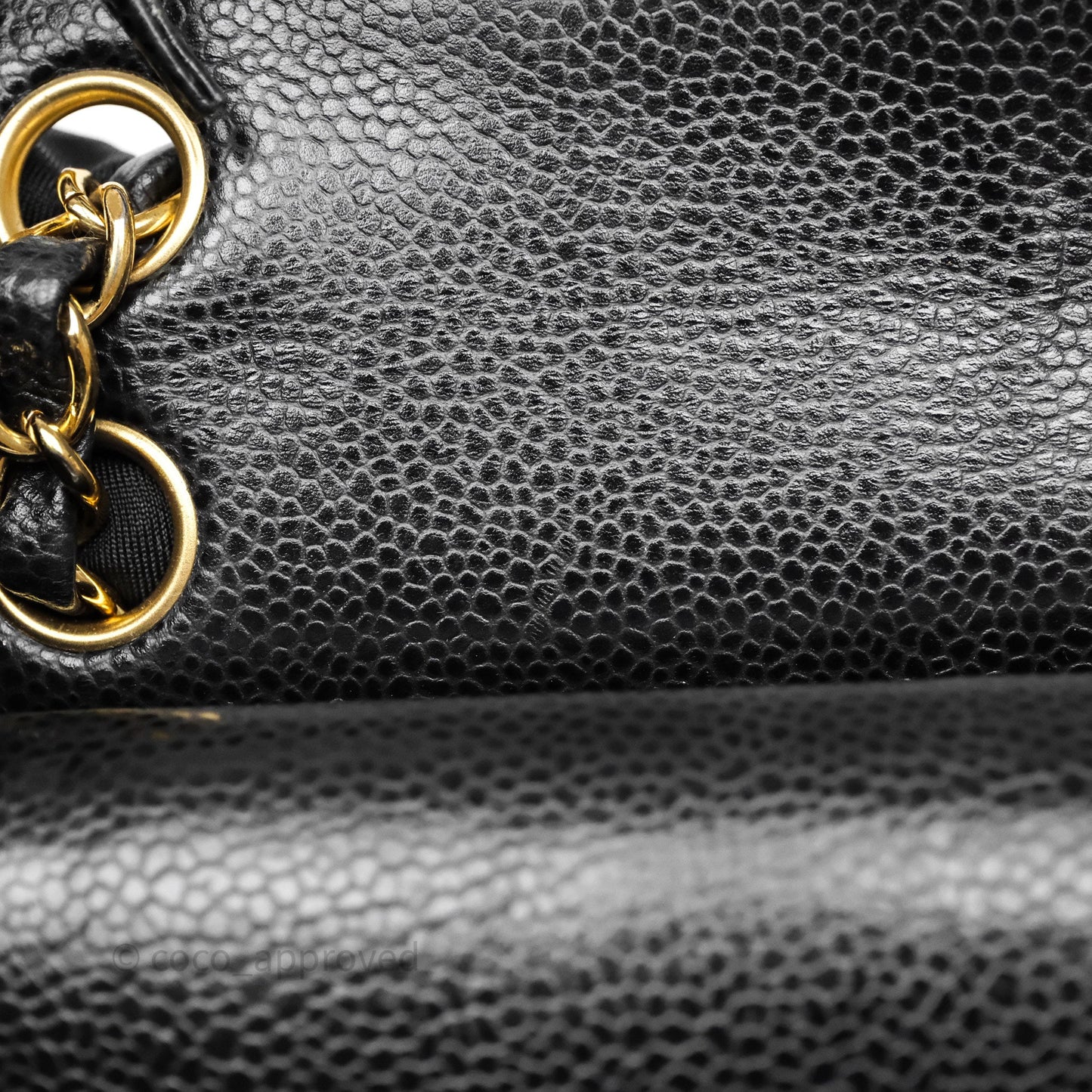 Chanel Classic M/L Medium Flap Quilted Black Caviar Gold Hardware
