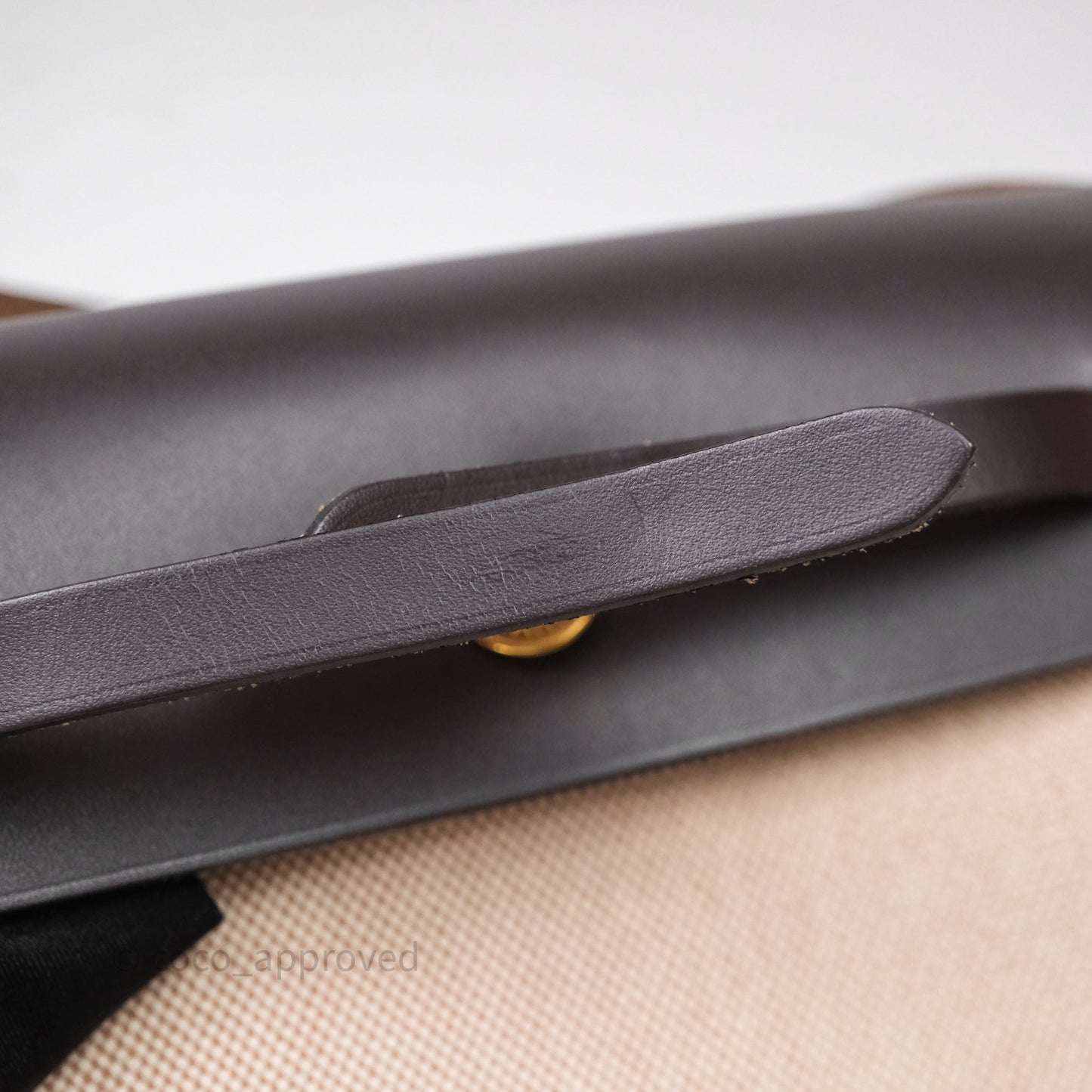 Hermès Herbag Zip 20 Mini Ecru/ Beige Canva Gold Hardware