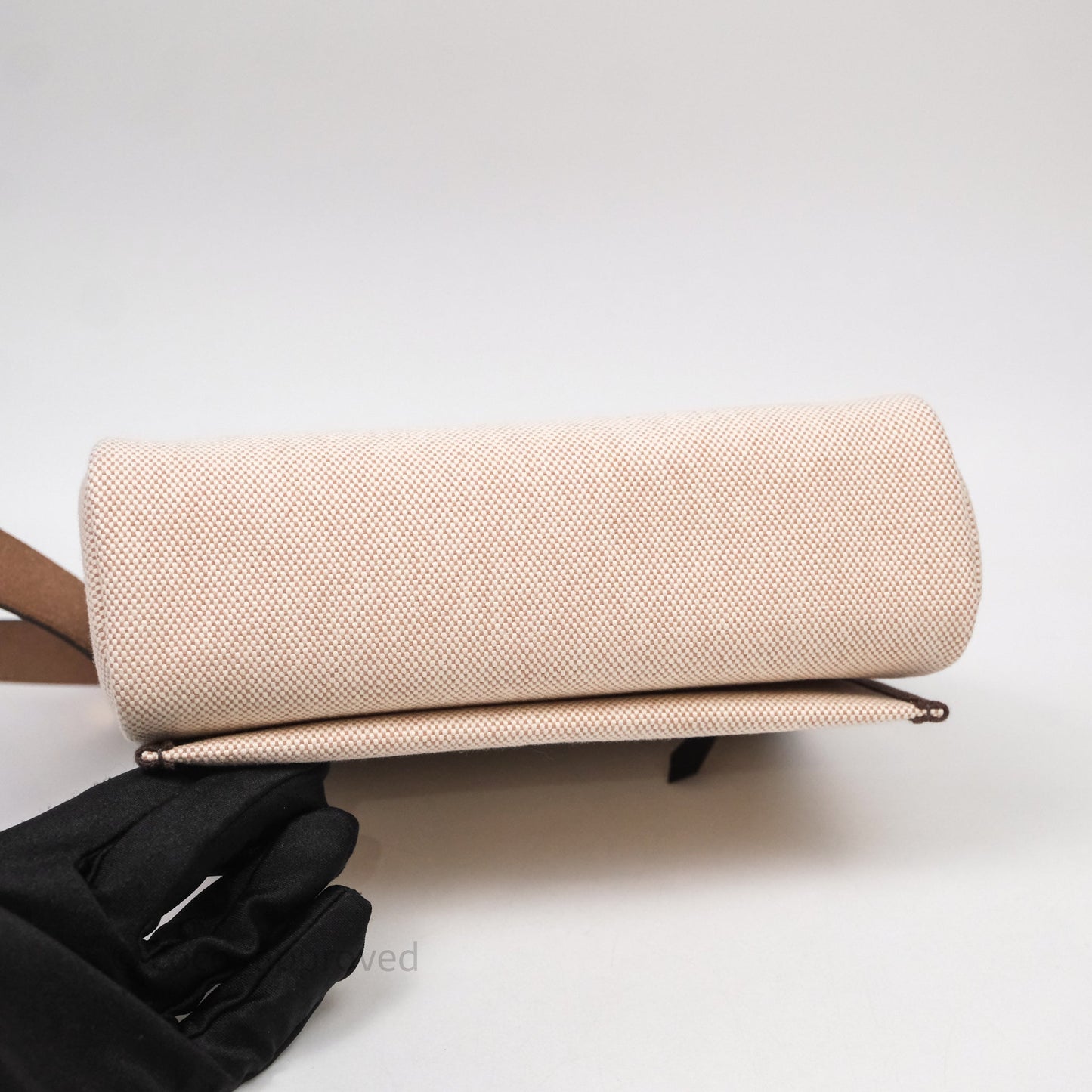 Hermès Herbag Zip 20 Mini Ecru/ Beige Canva Gold Hardware