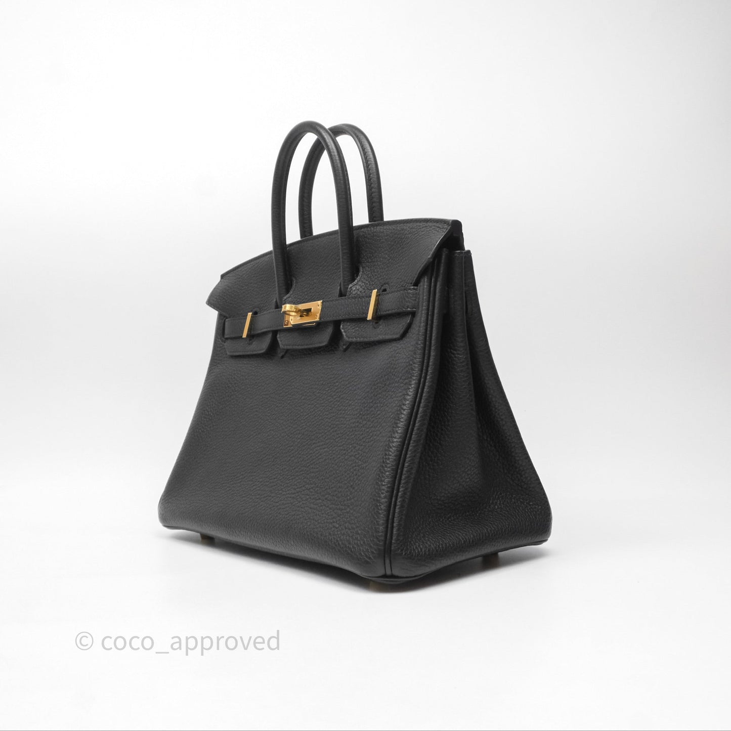 Hermes Birkin 25 Black Togo Gold Hardware