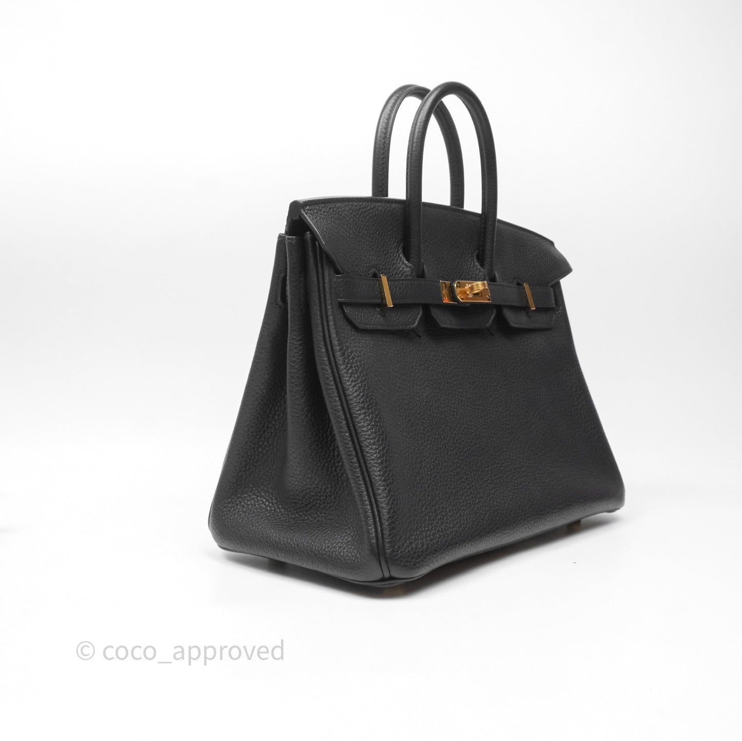 Hermes Birkin 25 Black Togo Gold Hardware