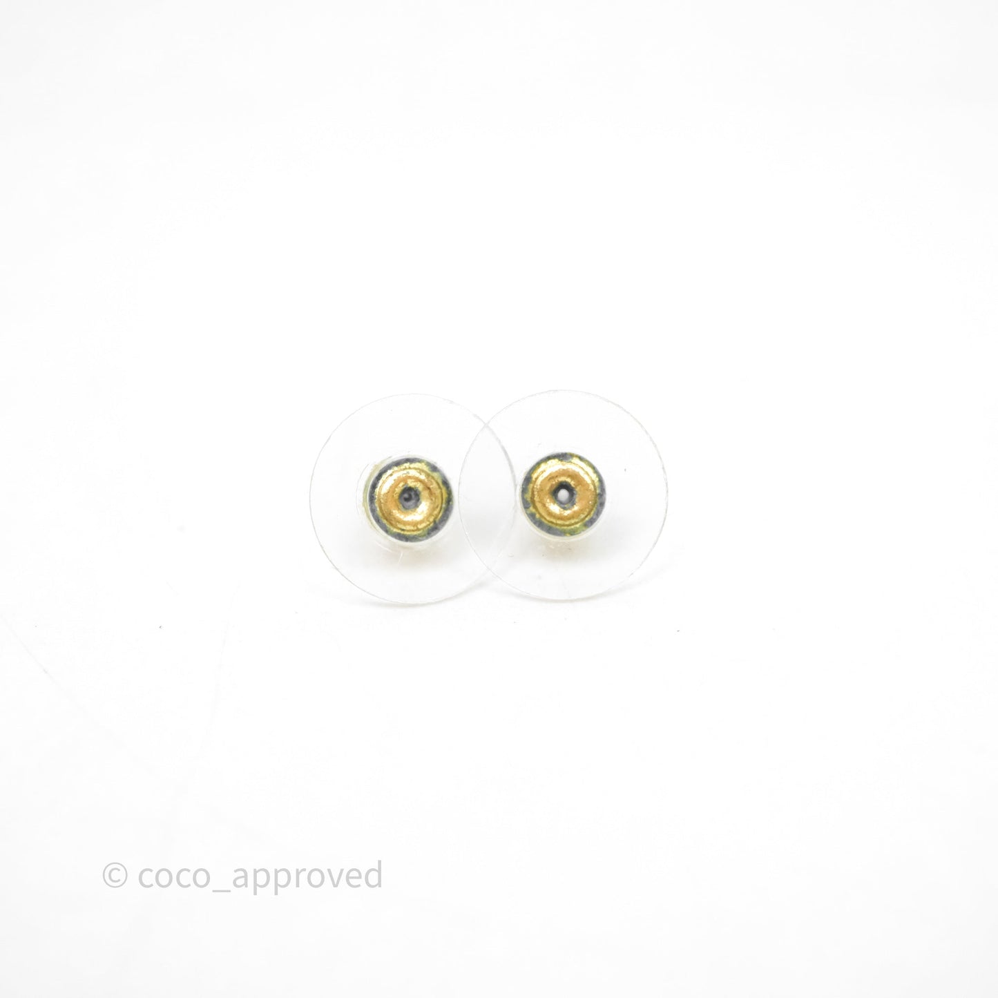Chanel CC Crystals Earrings Gold Tone 23V