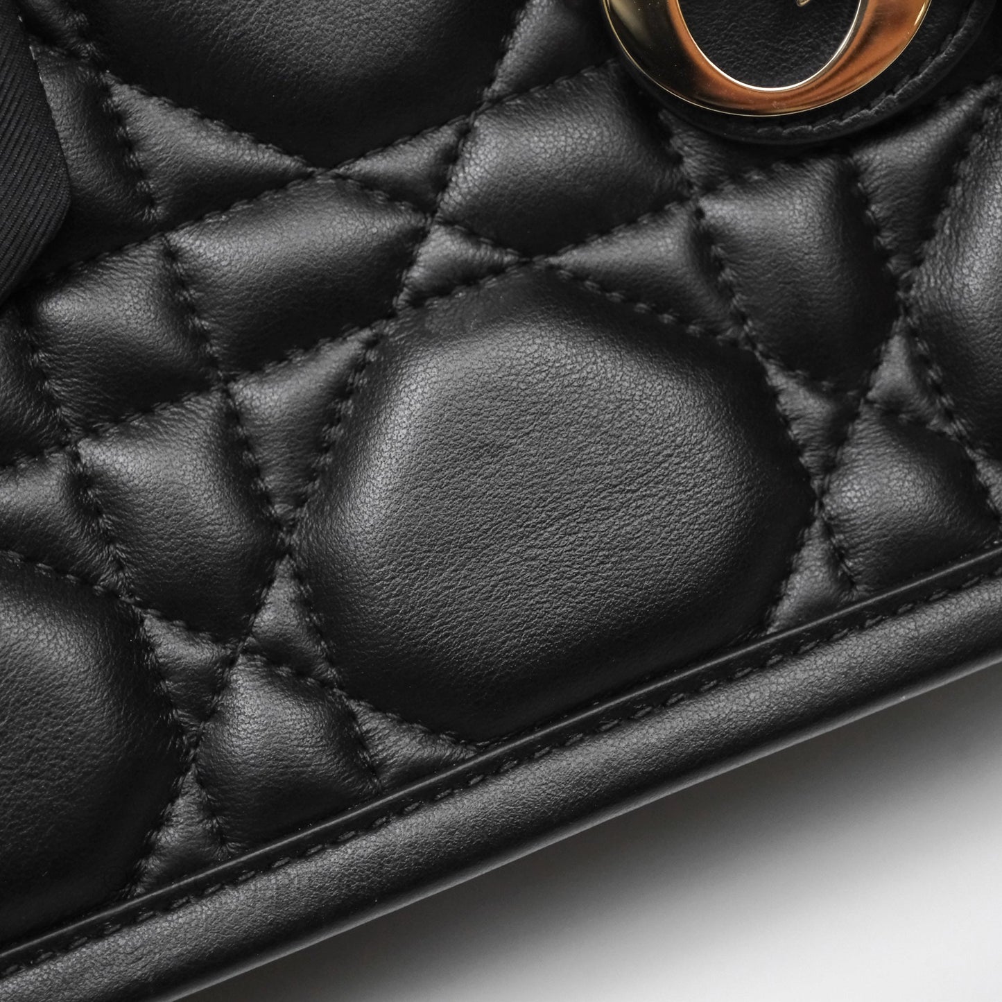 Christian Dior Mini Dior Book Tote Black Macrocannage Calfskin Gold Hardware
