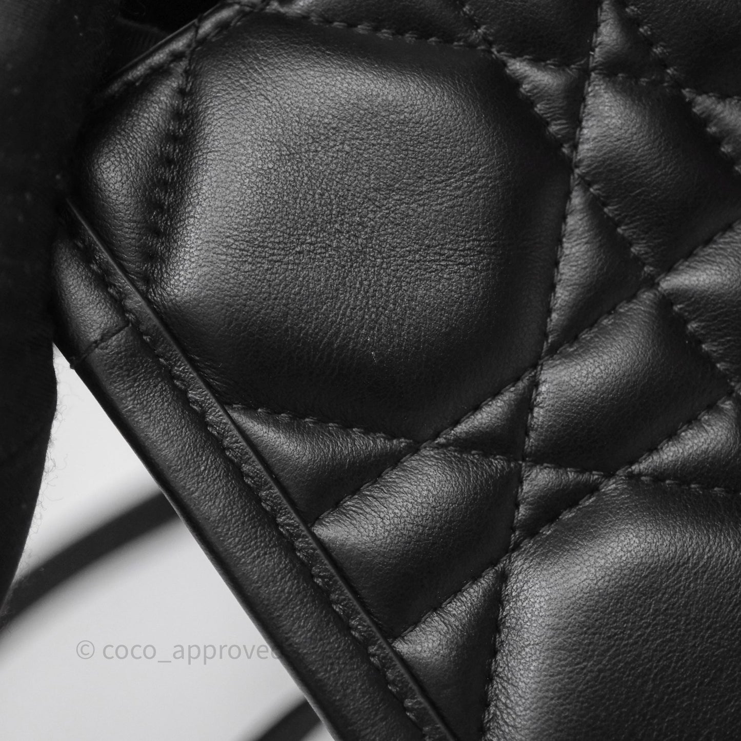 Christian Dior Mini Dior Book Tote Black Macrocannage Calfskin Gold Hardware