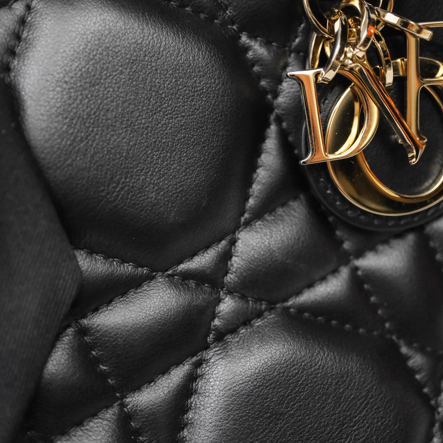Christian Dior Mini Dior Book Tote Black Macrocannage Calfskin Gold Hardware