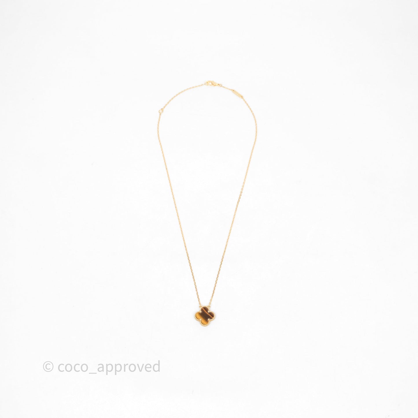 Van Cleef & Arpels Vintage Alhambra Pendant Necklace Gold Tone