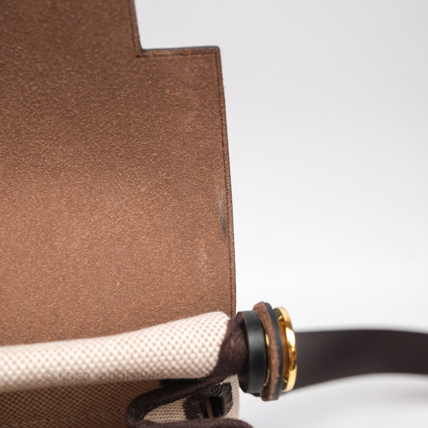 Hermès Herbag Zip 20 Mini Ecru/ Beige Canva Gold Hardware