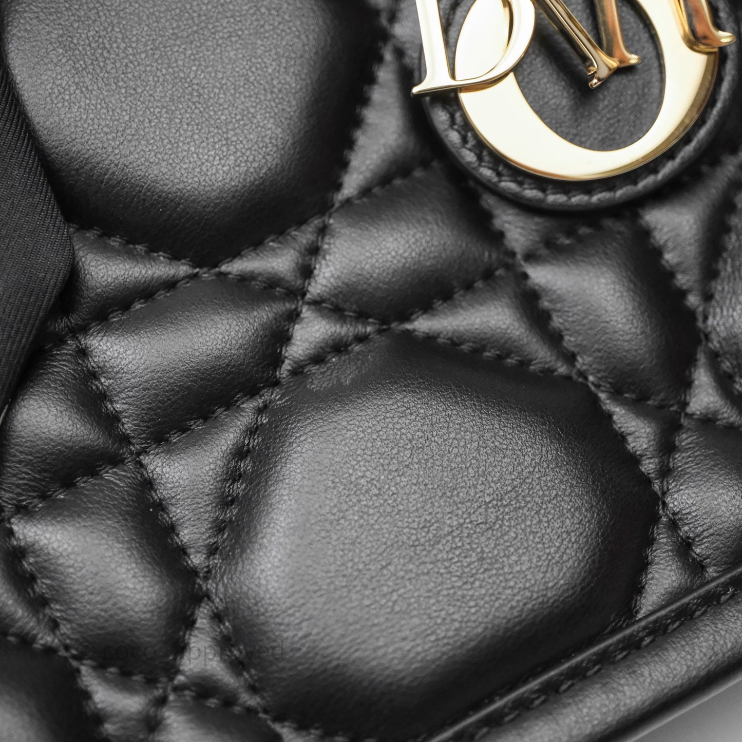 Christian Dior Mini Dior Book Tote Black Macrocannage Calfskin Gold Hardware