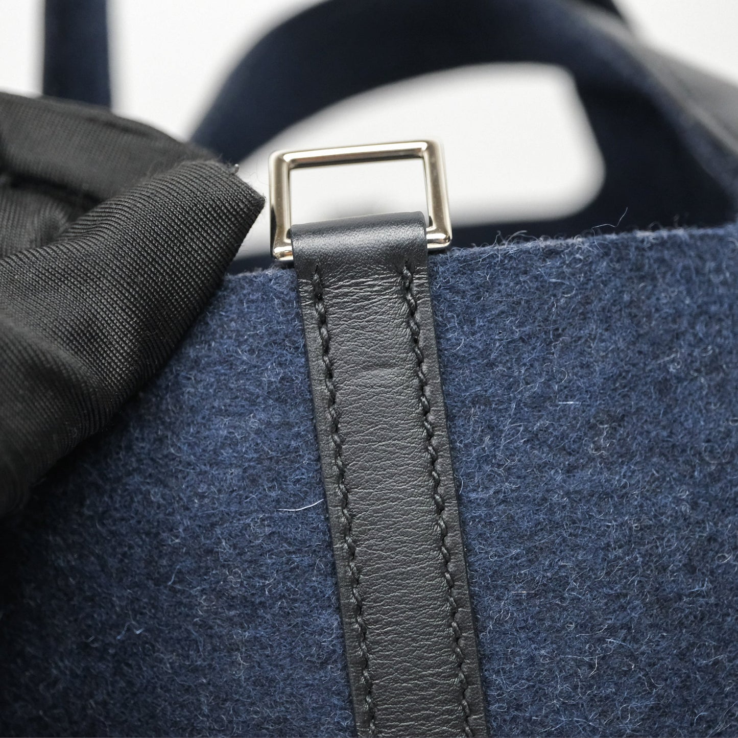 Hermès Picotin 18 Bleu Nuit 2Z / Swift Noir 89 Wool Feutre Swift Palladium Hardware